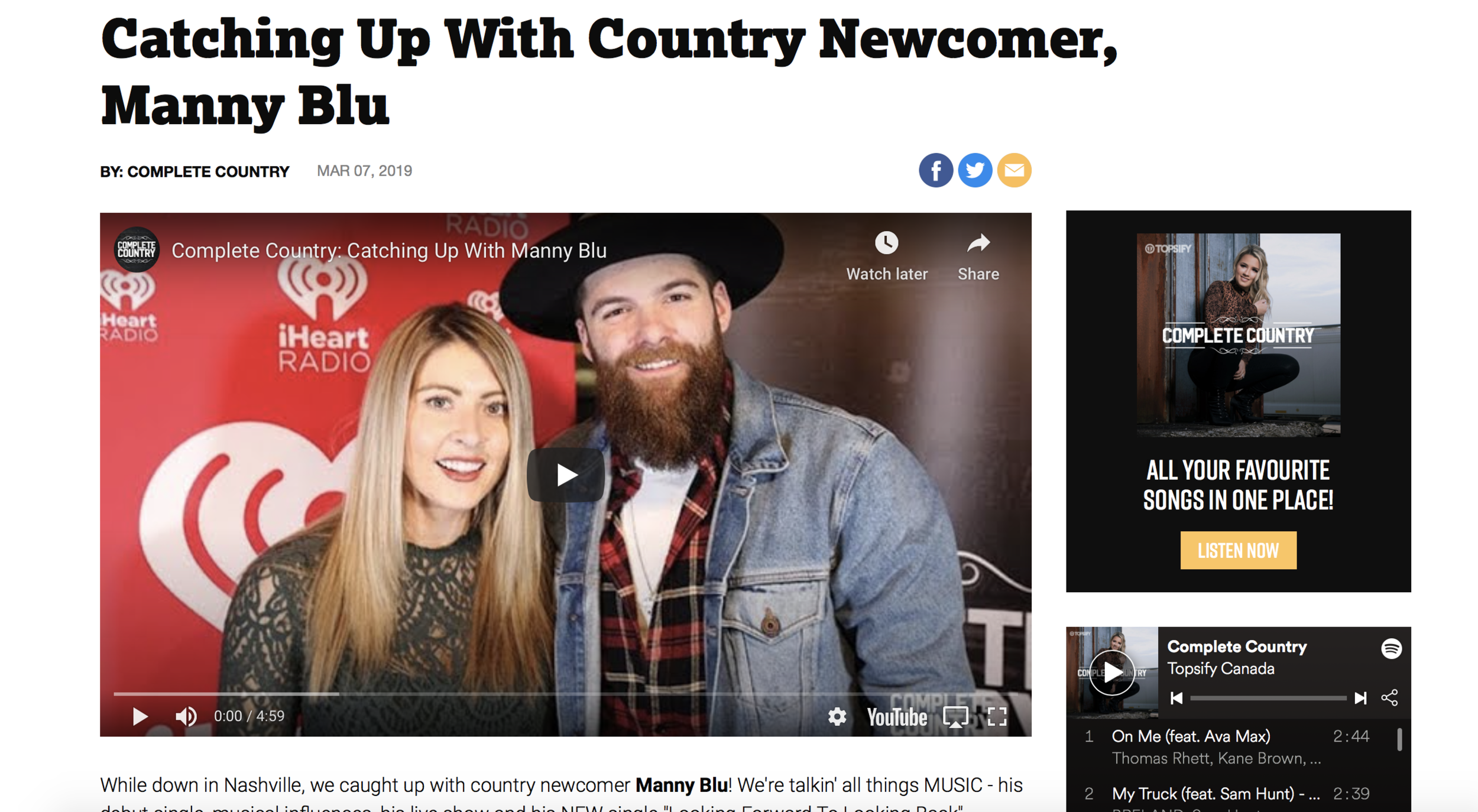 Complete Country Interview 
