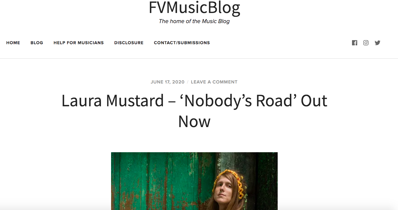 Laura Mustard - 'Nobody's Road' Out Now