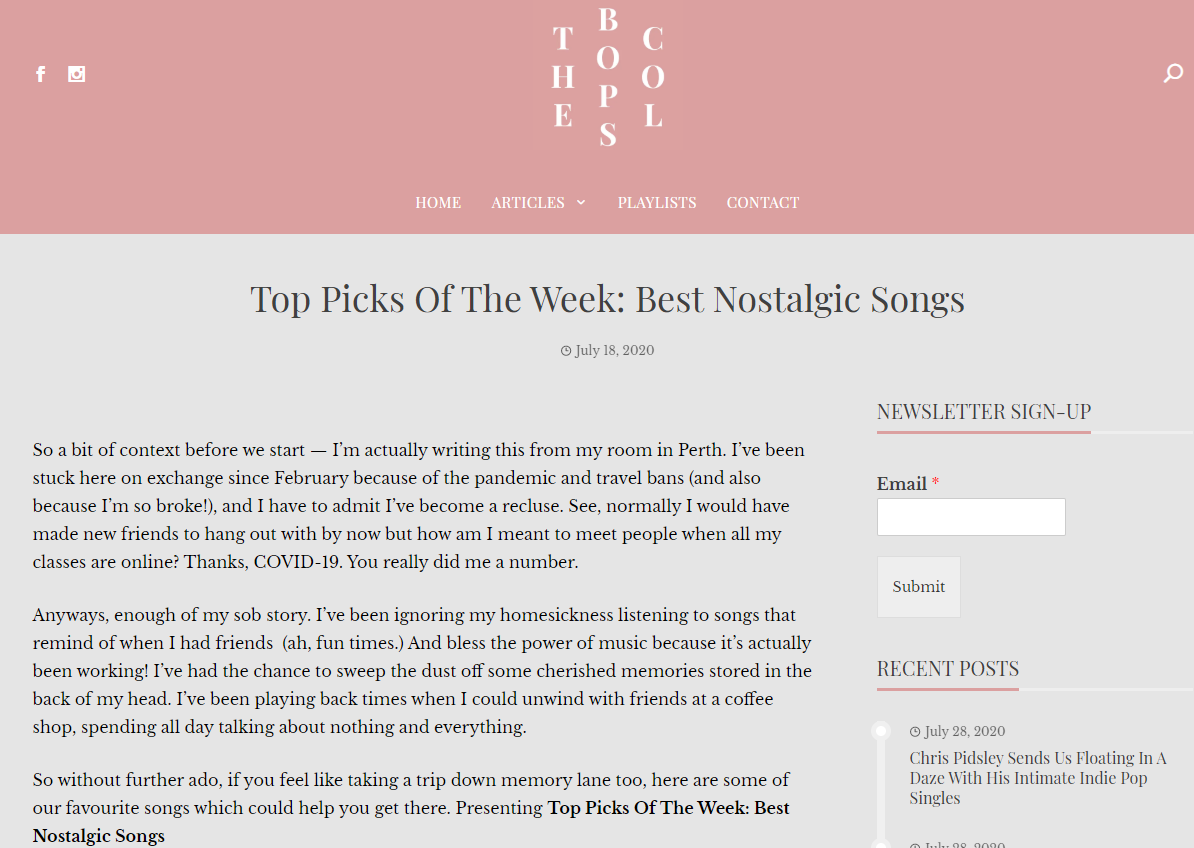 Top Picks Of The Week: Best Nostalgic Songs