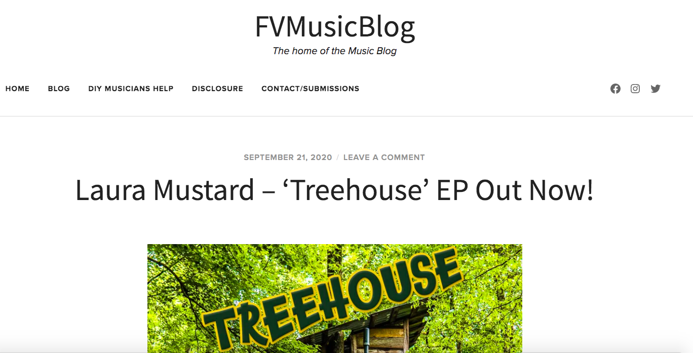 Laura Mustard - 'Treehouse' EP Out Now!