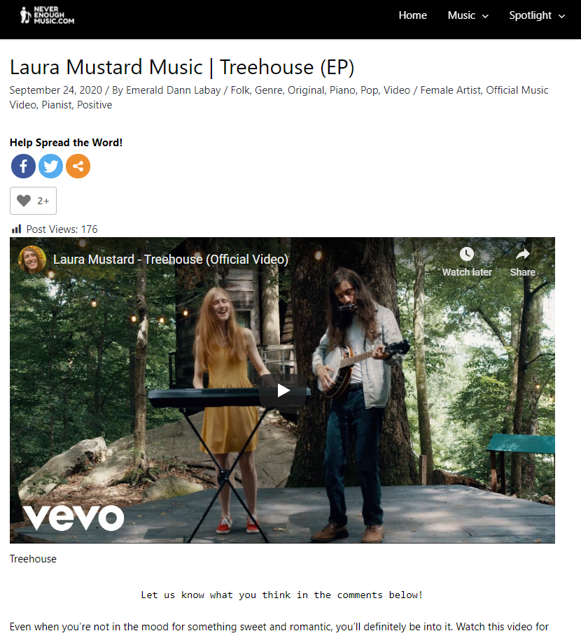 Laura Mustard Music - Treehouse [EP]