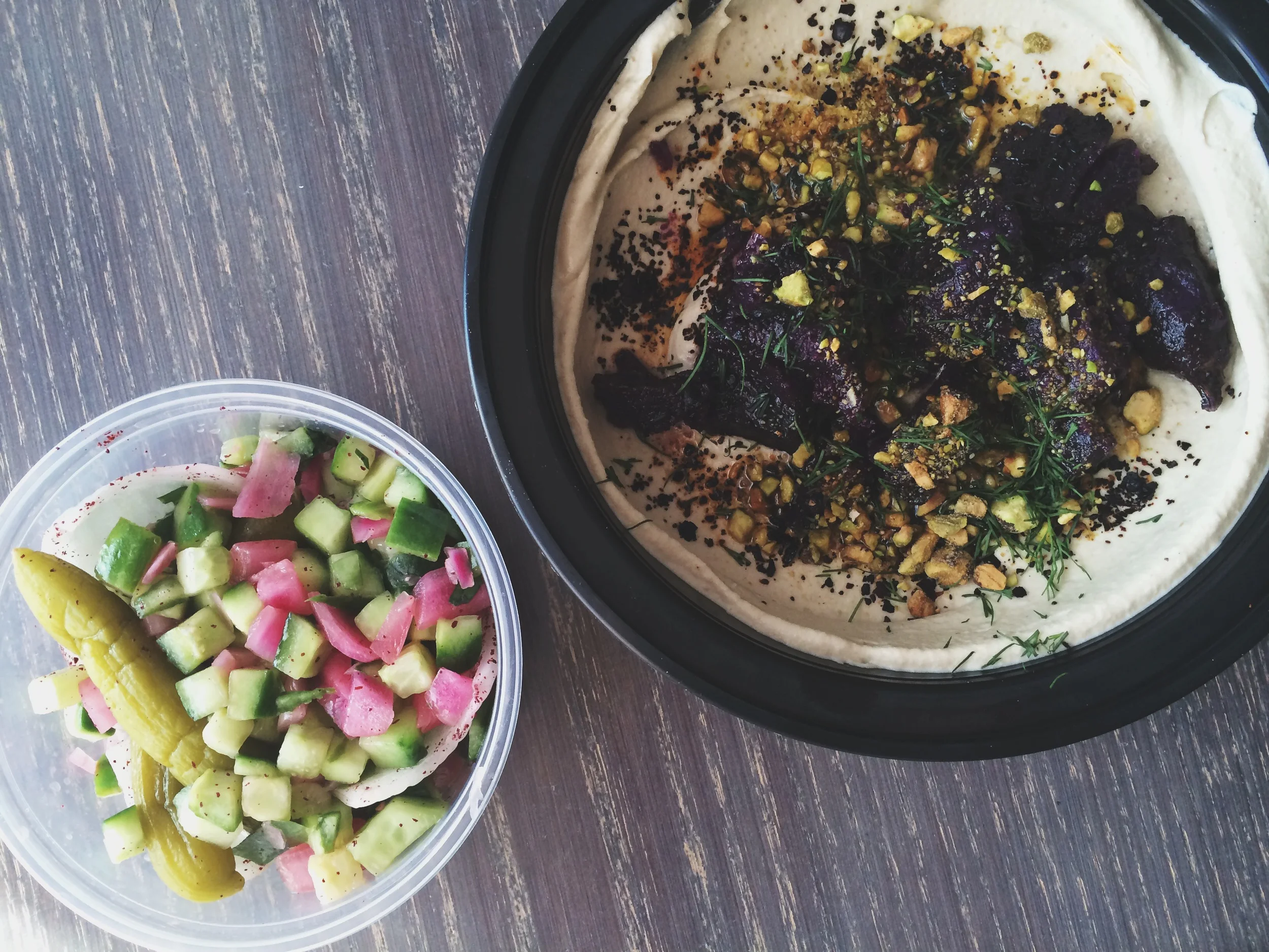 Purple Yam Hummus from Dizenoff on Sansom Street. THEEE BOMB DOT COM