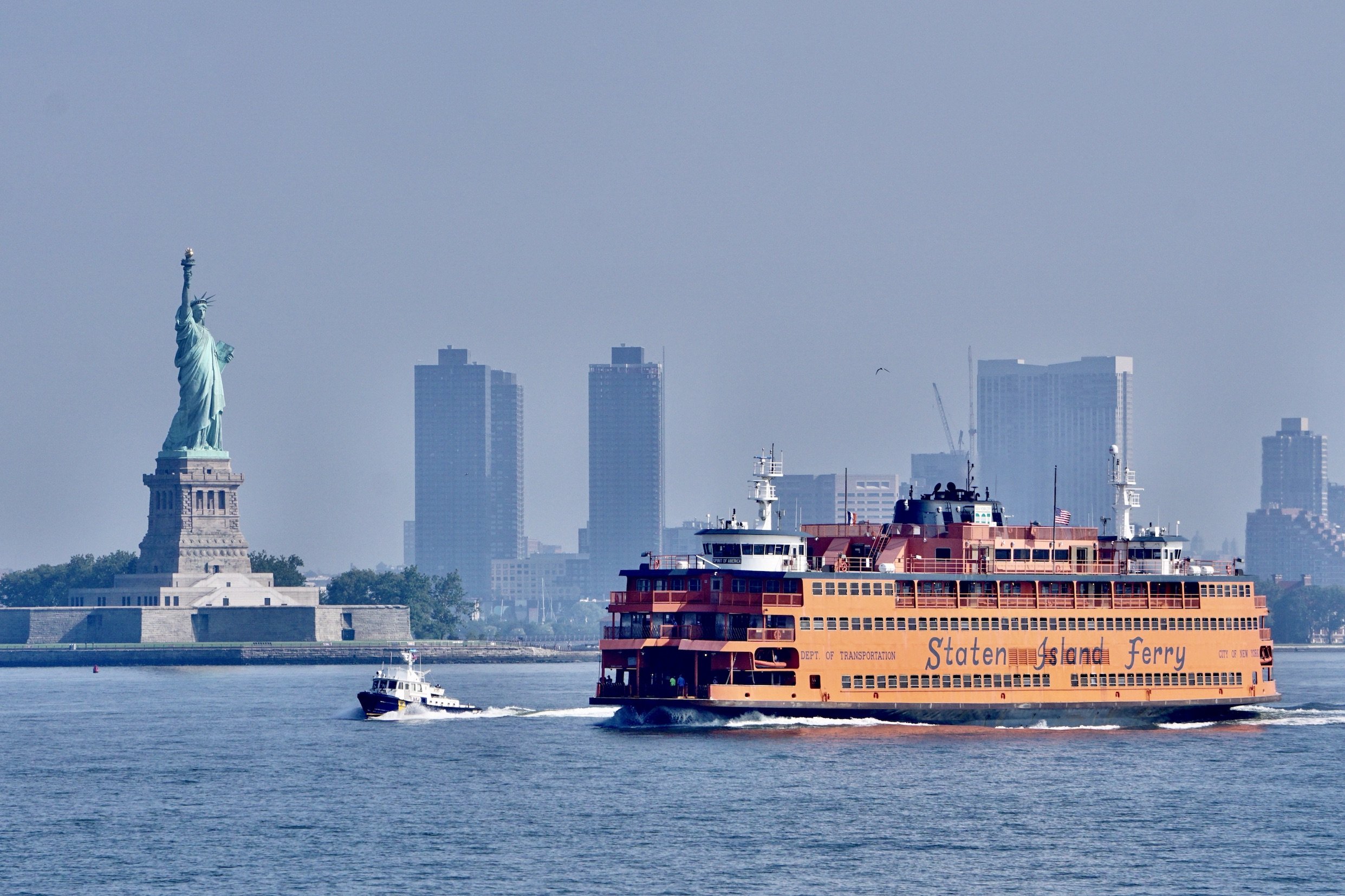 Lady Liberty hitching a ride