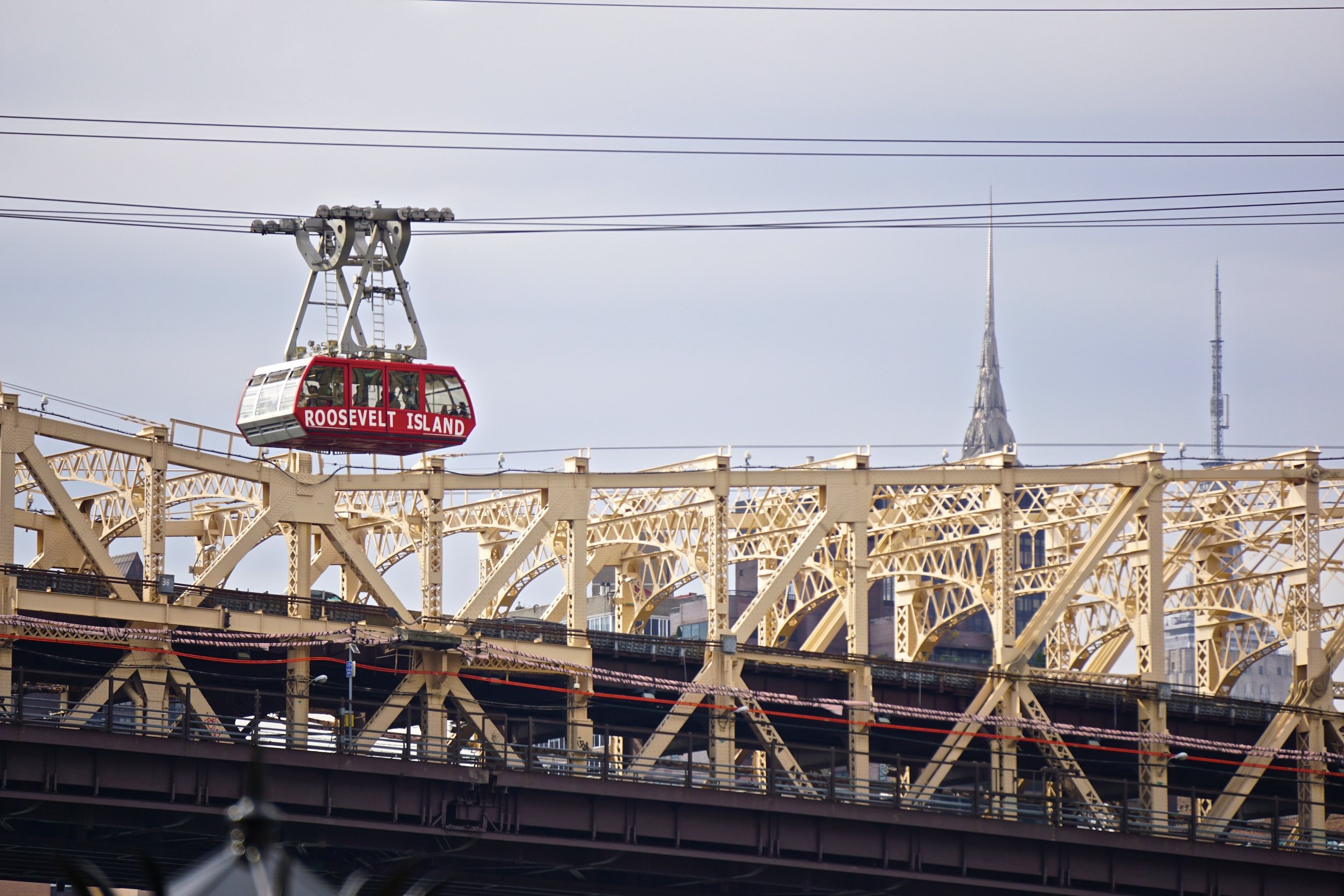 Roosevelt Island Tram on top of the world