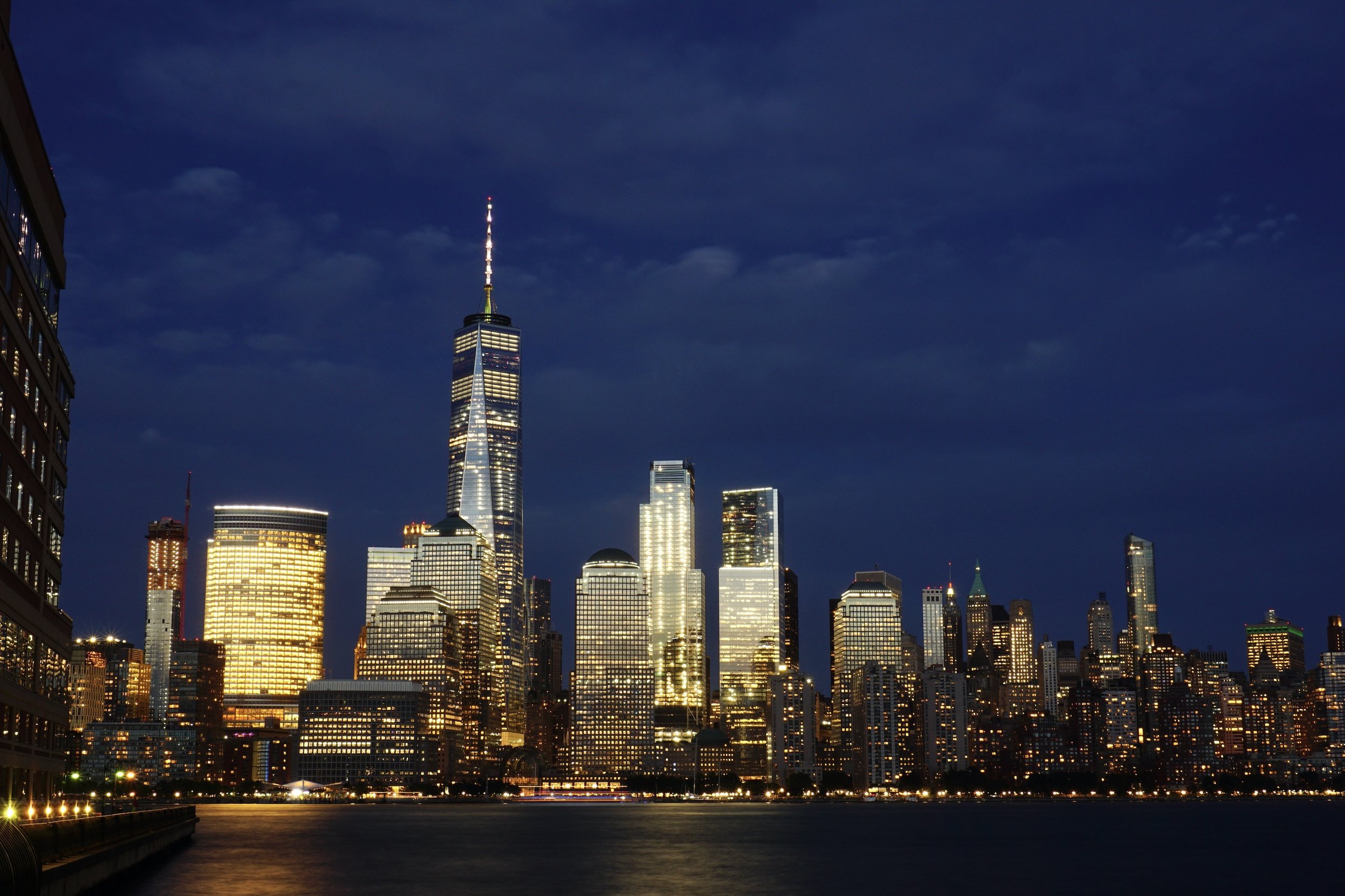 One World Trade by night