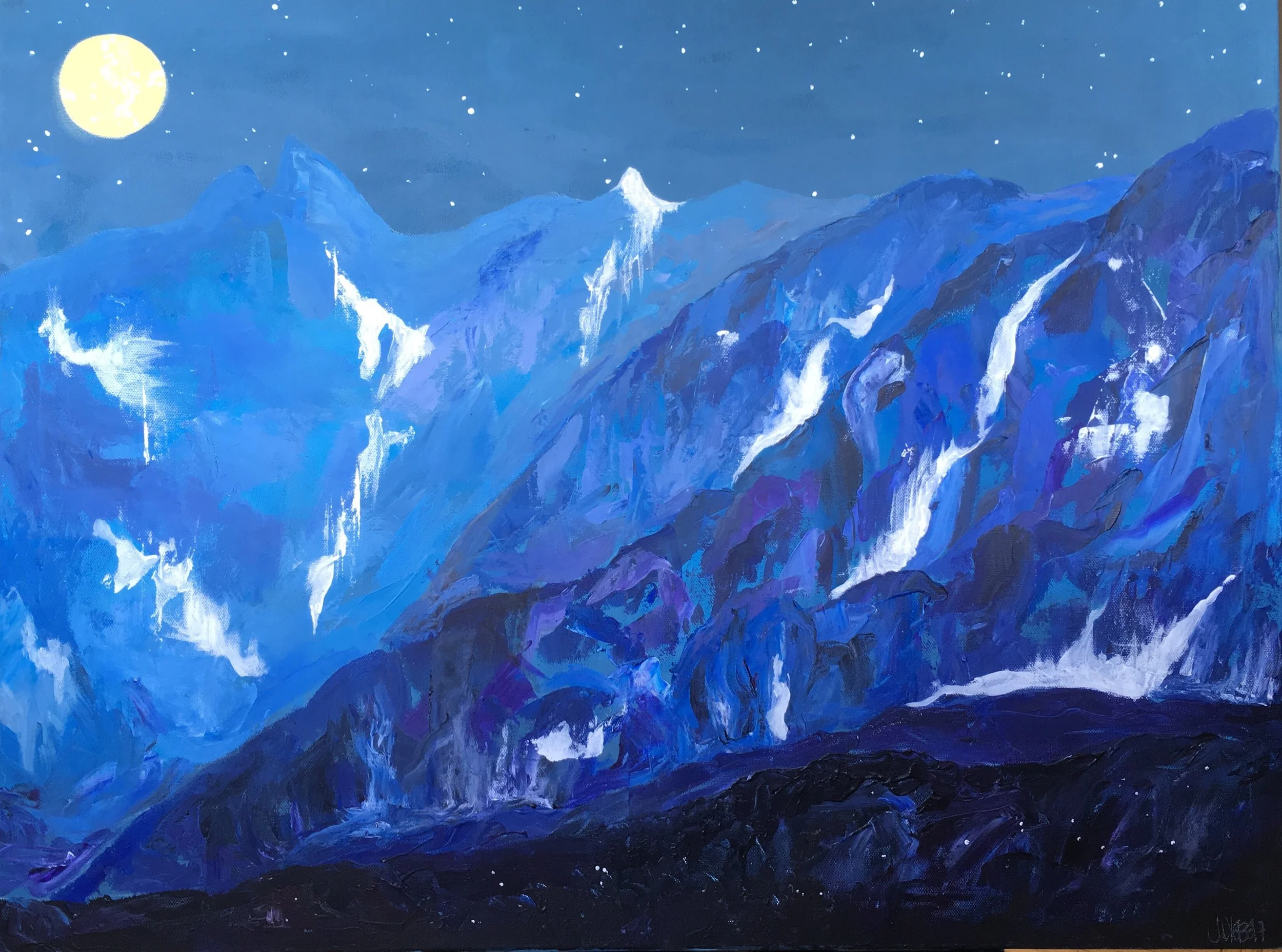 Like the Mountain / 24x30 / Acrylic / $400