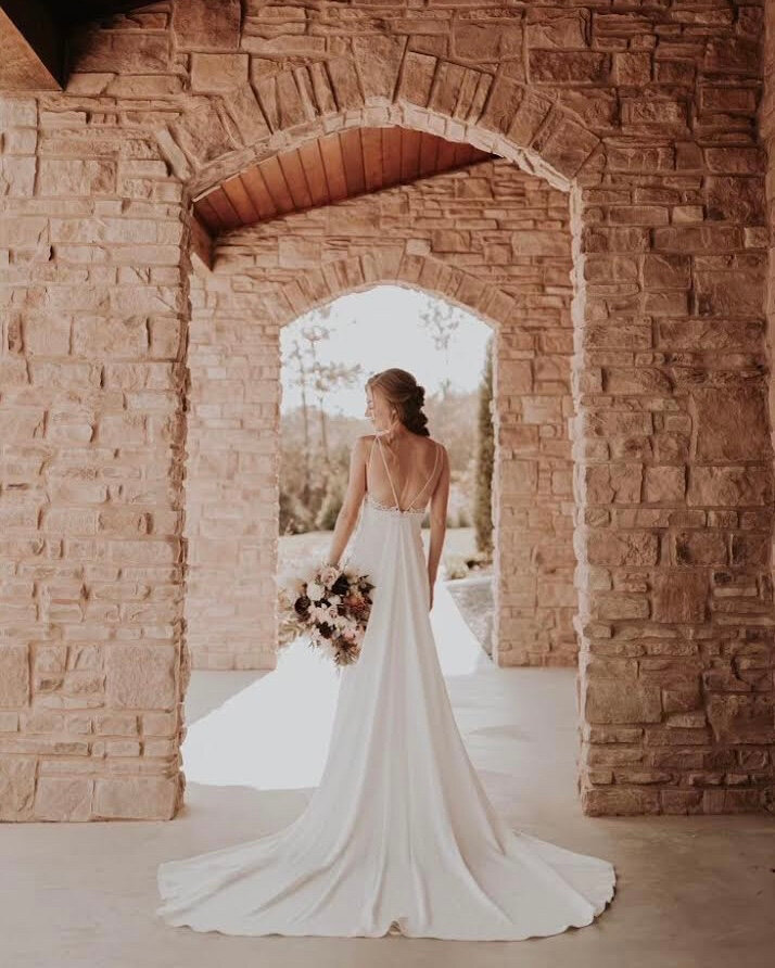 Happiness and confidence are the prettiest things you can wear on your wedding day - Taylor Swift​​​​​​​​
​​​​​​​​
Ok ok, this Mikaella wedding gown might be the third prettiest thing she could wear 😉 Jenna you are such a beautiful bride!​​​​​​​​
​​