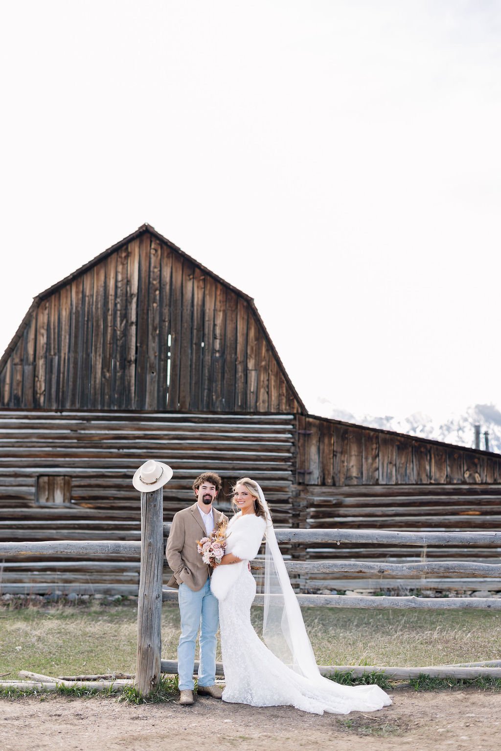 Bustle bride yellowstone elopement wedding