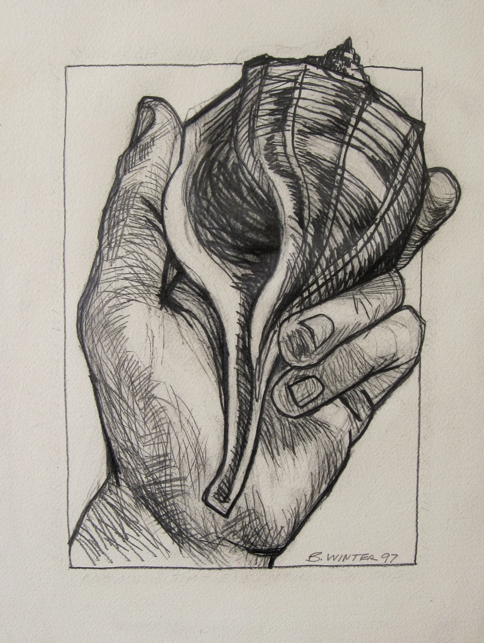 Hand Holding Shell 
