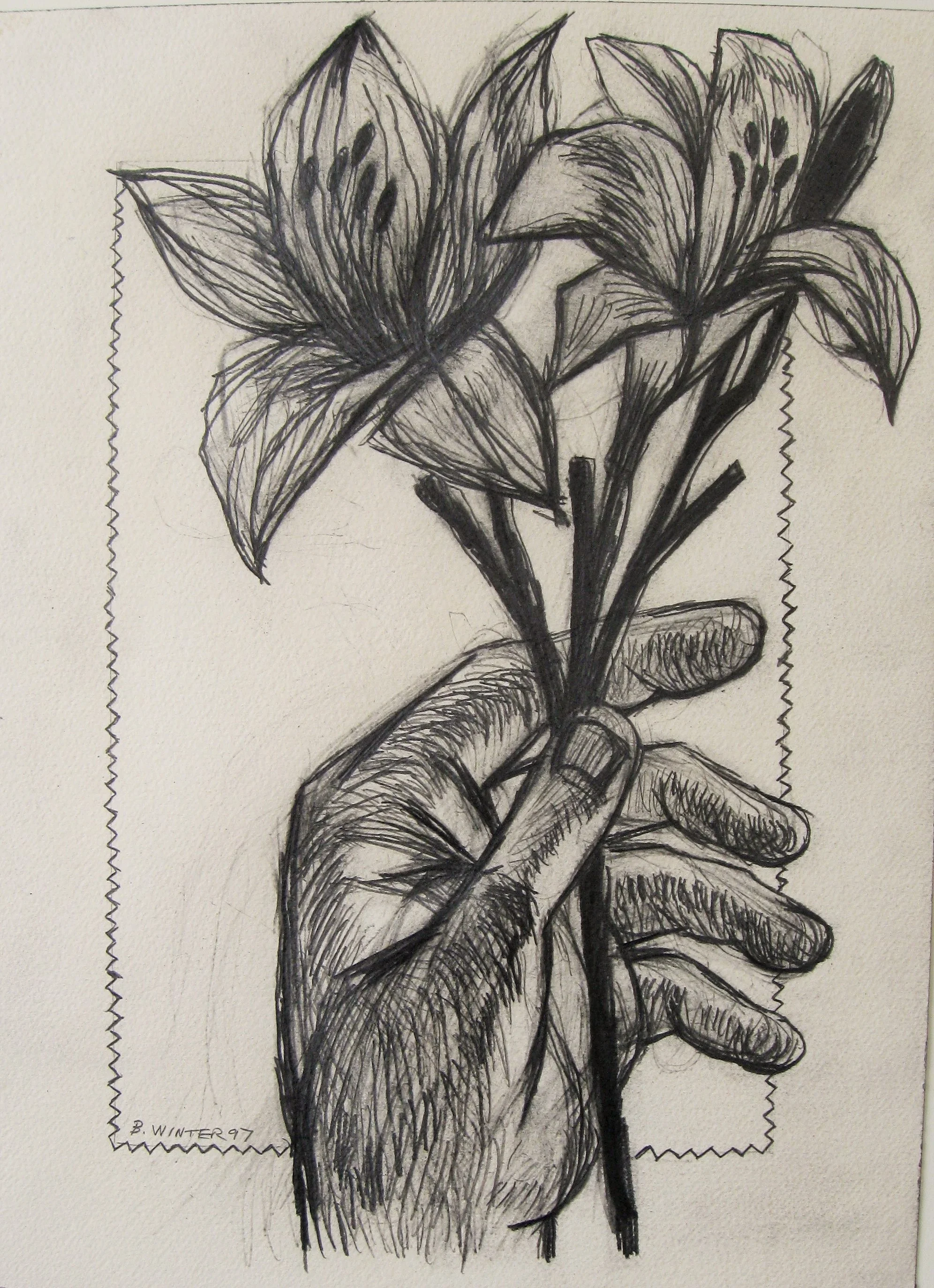 Hand Holding Lillies