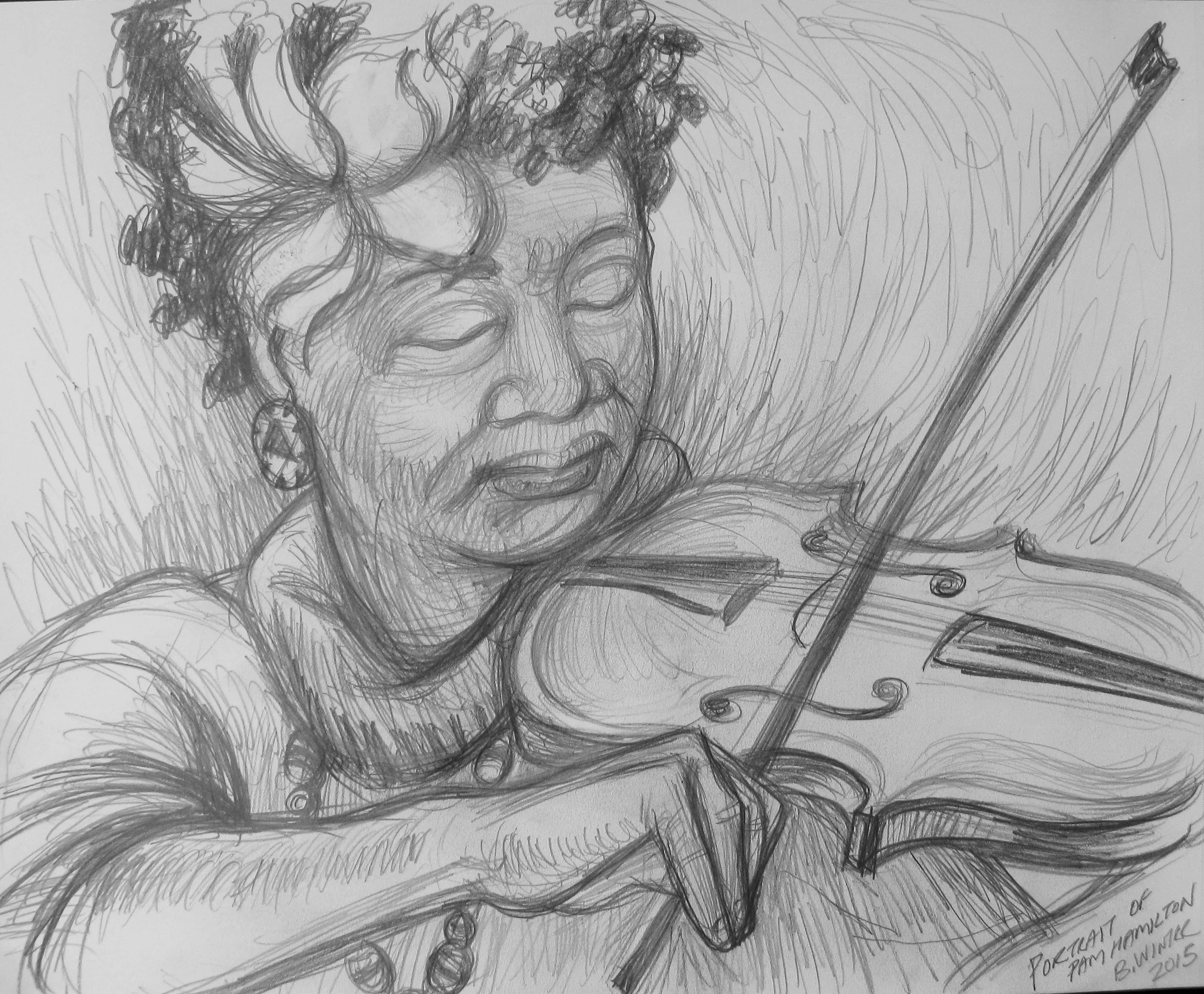 Drawing of Pam Hamilton