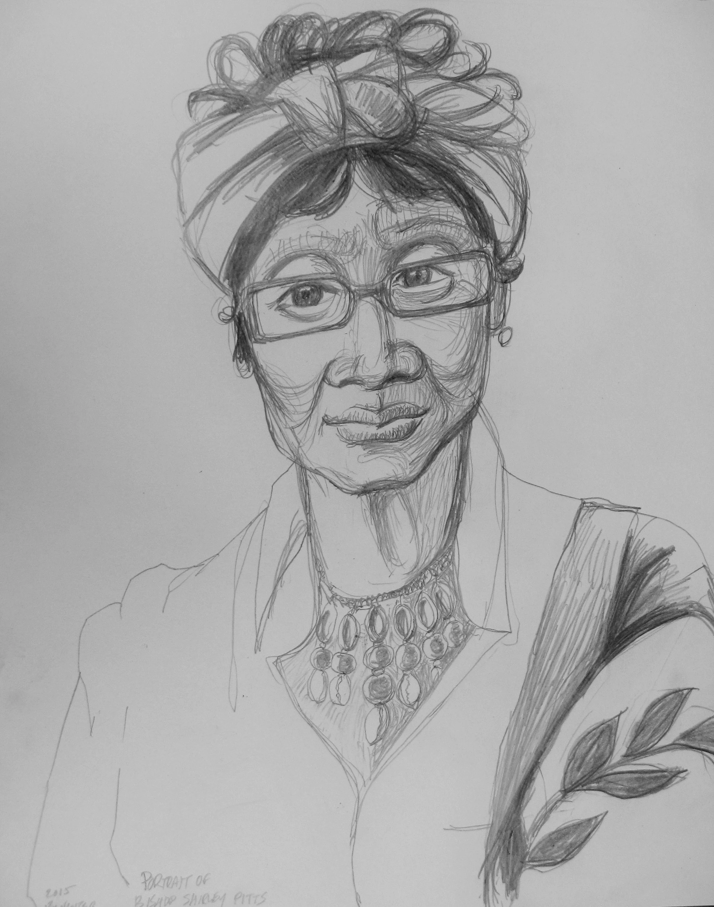 Drawing of Bishop Shirley Pitts