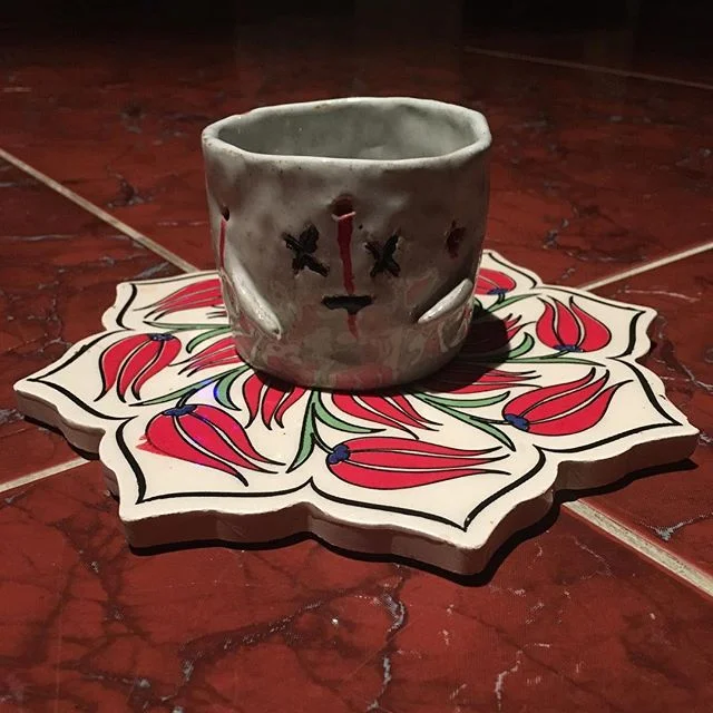 Shot glass 2 . #shotglass #shotsshotsshots #lol #lmao #handmade #ceramics #clay #puns #wordplay #dailycritter