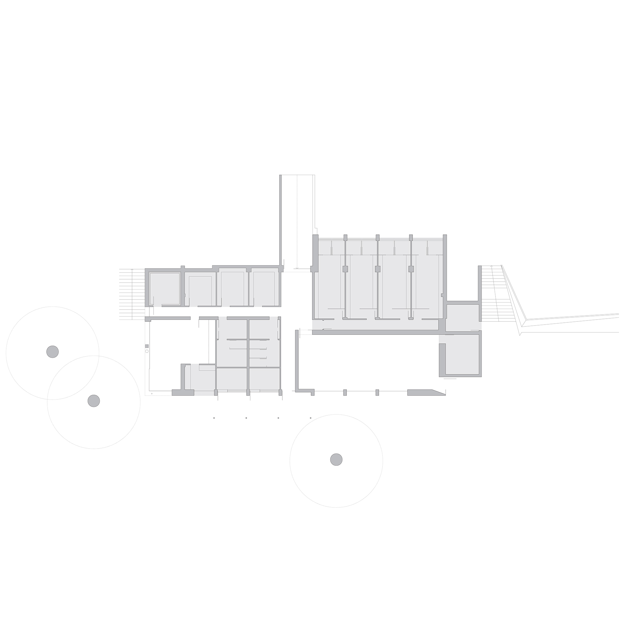 lower floor- sports clubs and community rooms