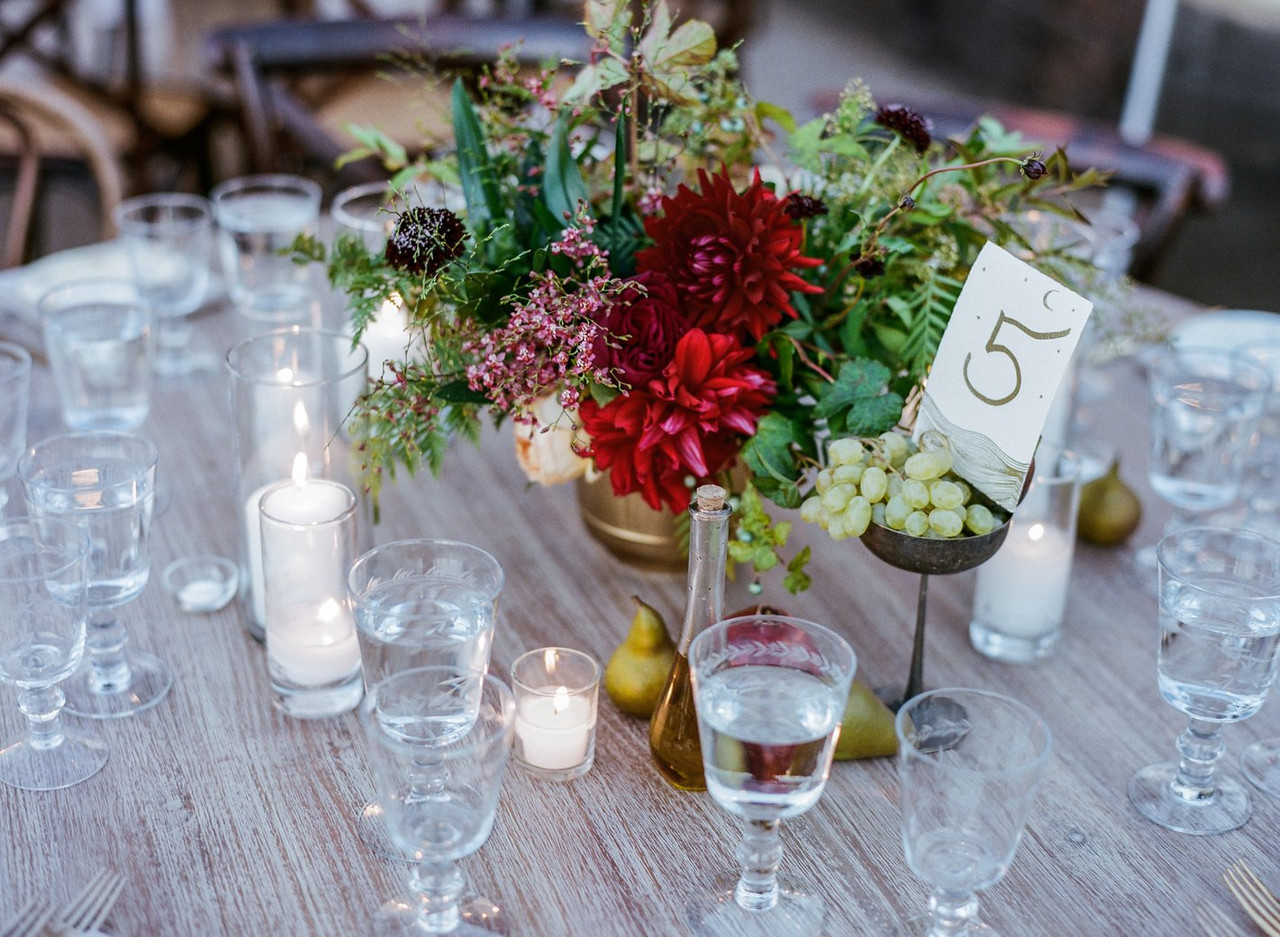A R A N & M I C H A E L' S W E D D I N G EMBOSSED TABLE CARDS CALLIGRAPHY • PENMANSHIP FLORALS BY MOON CANYON