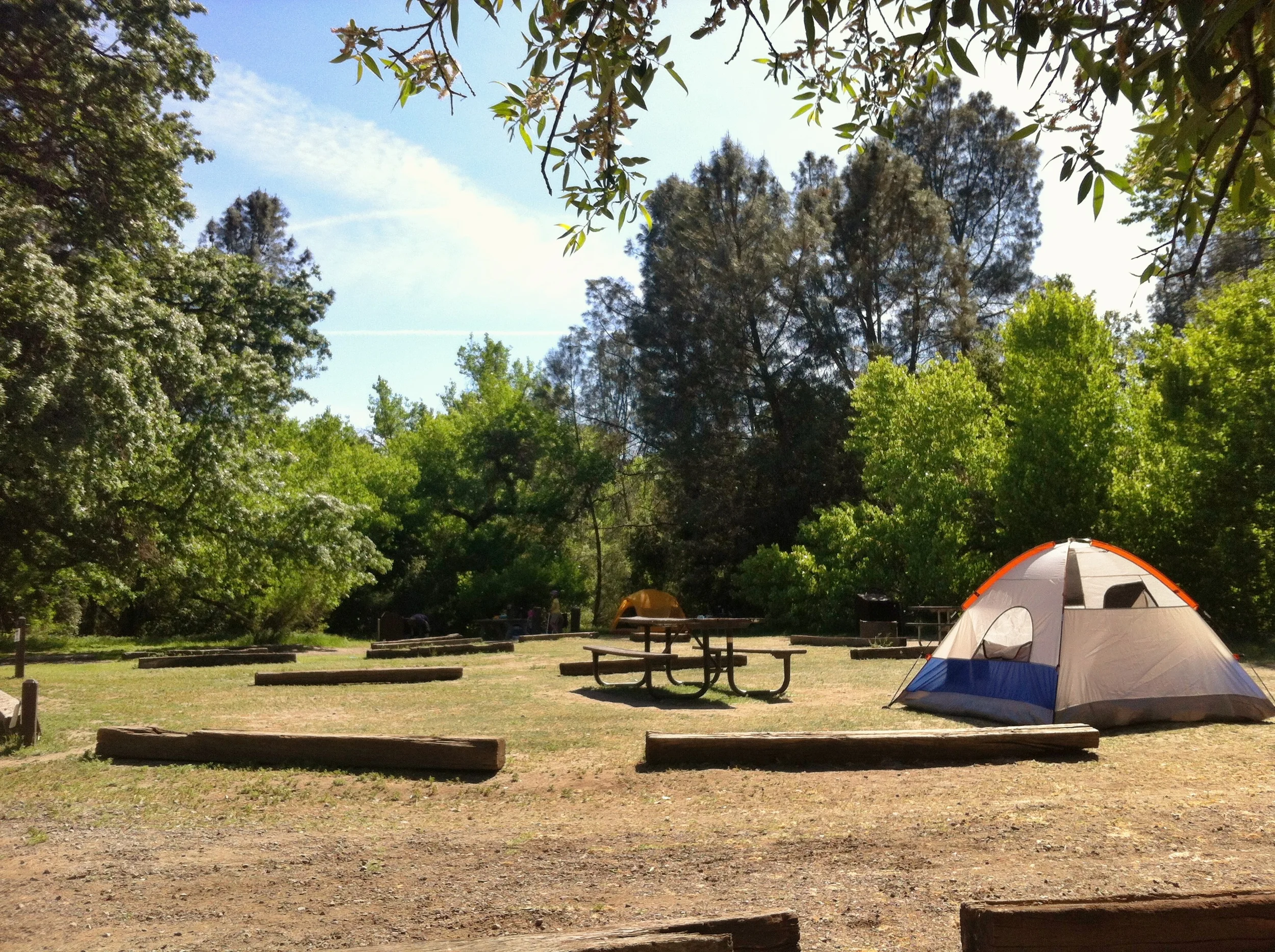 At the campsite