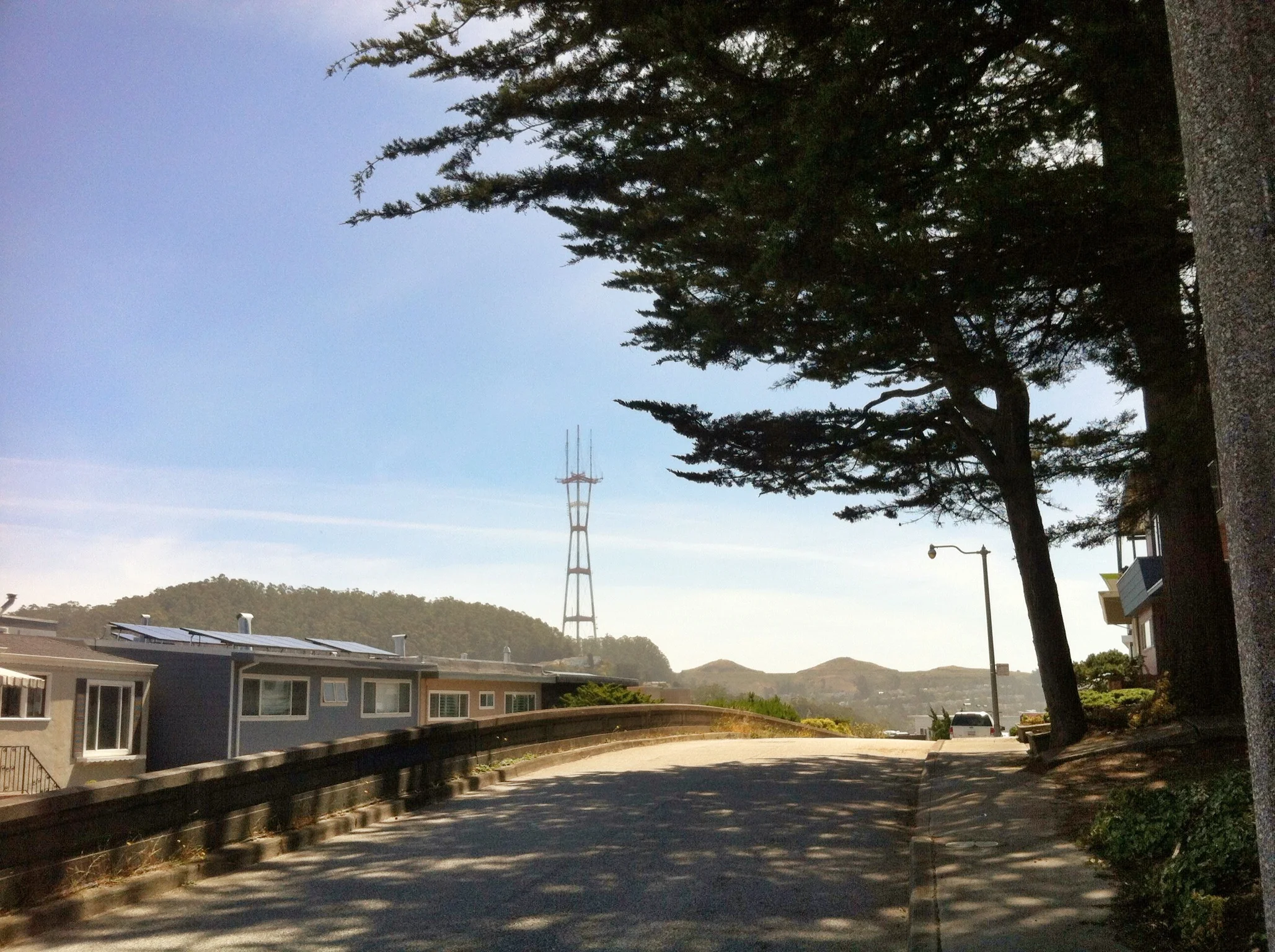 Seeing Sutro Tower on the way up