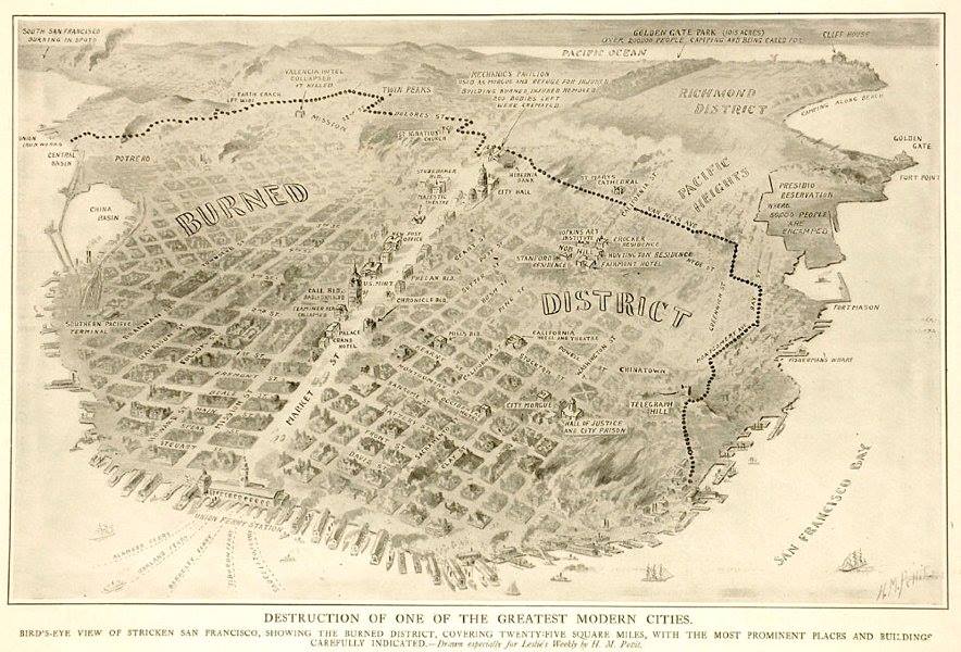 Burned area of the 1906 Earthquake