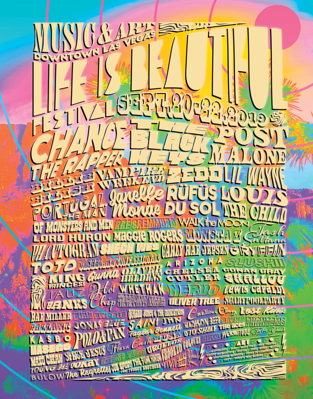 Life is Beautiful 2019 Limited Edition Poster — Eric Vozzola ...