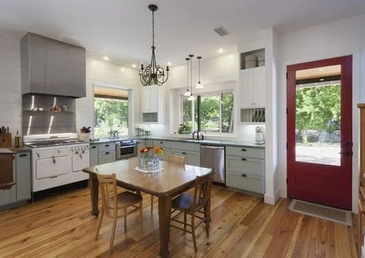 Watch me put my purse on the table along with a big-ass pile of papers. Photo credit: Houzz