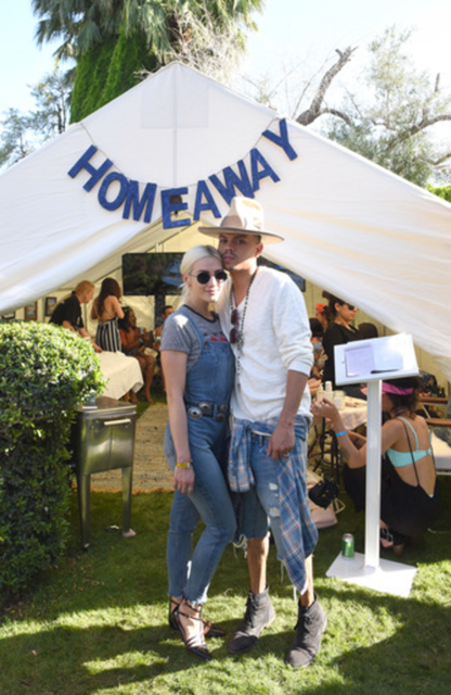 Ashlee Simpson Ross and Evan Ross showed each other love at The Lucky Lounge Presents: Desert Jam produced by BMF Media sponsored by Homeaway and YouCam Makeup at the Ingleside Inn in Palm Springs, CA on Saturday, April 15th. Photo Credit: Vivien Killilea/Getty Images for BMF Media