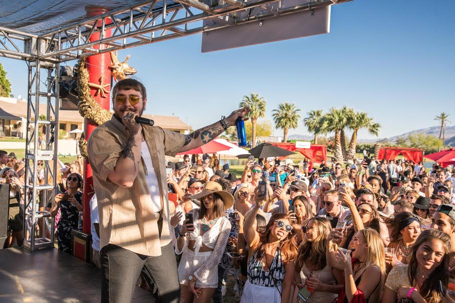Post Malone Performed His Hits, 'Congratulations' & 'White Iverson' at The h.wood Group's 'Blind Dragon Pop Up Desert Experience', in Thermal, CA, on Friday, April 14th, 2017. Photo Credit: Krave Studios