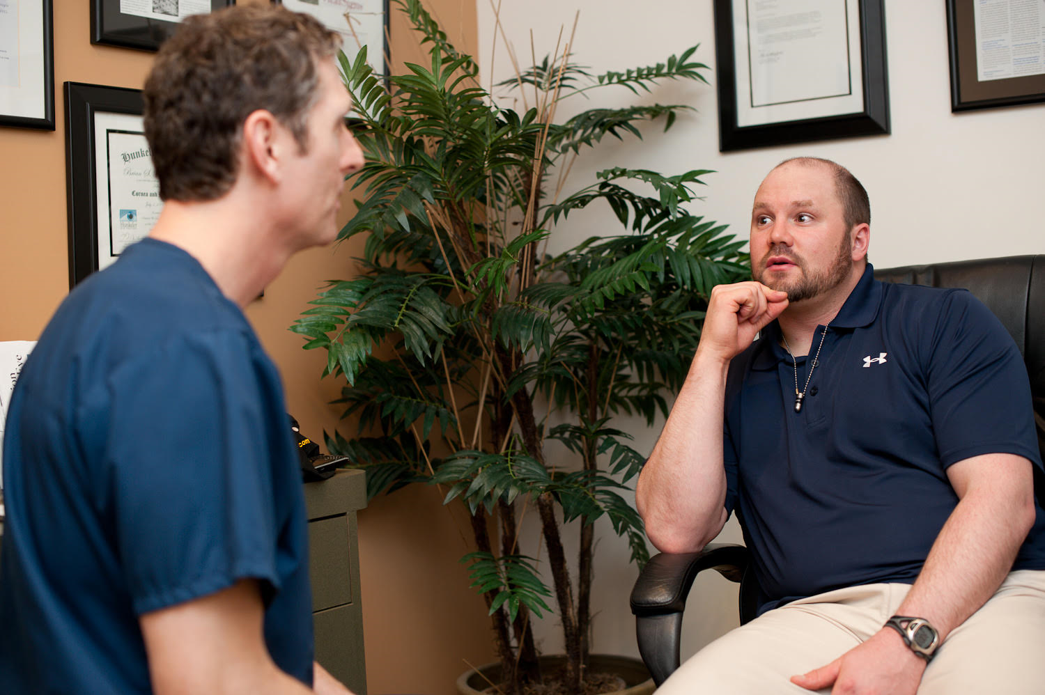 Olympic Gold and Bronze Medalist Bobsledder Steven Holcomb with Dr. Brian Boxer Wachler. Courtesy Photo