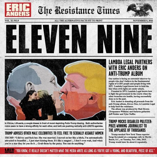 Lambda Legal Partners with Eric Anders 'Anti-Trump' Album! Courtesy Photo