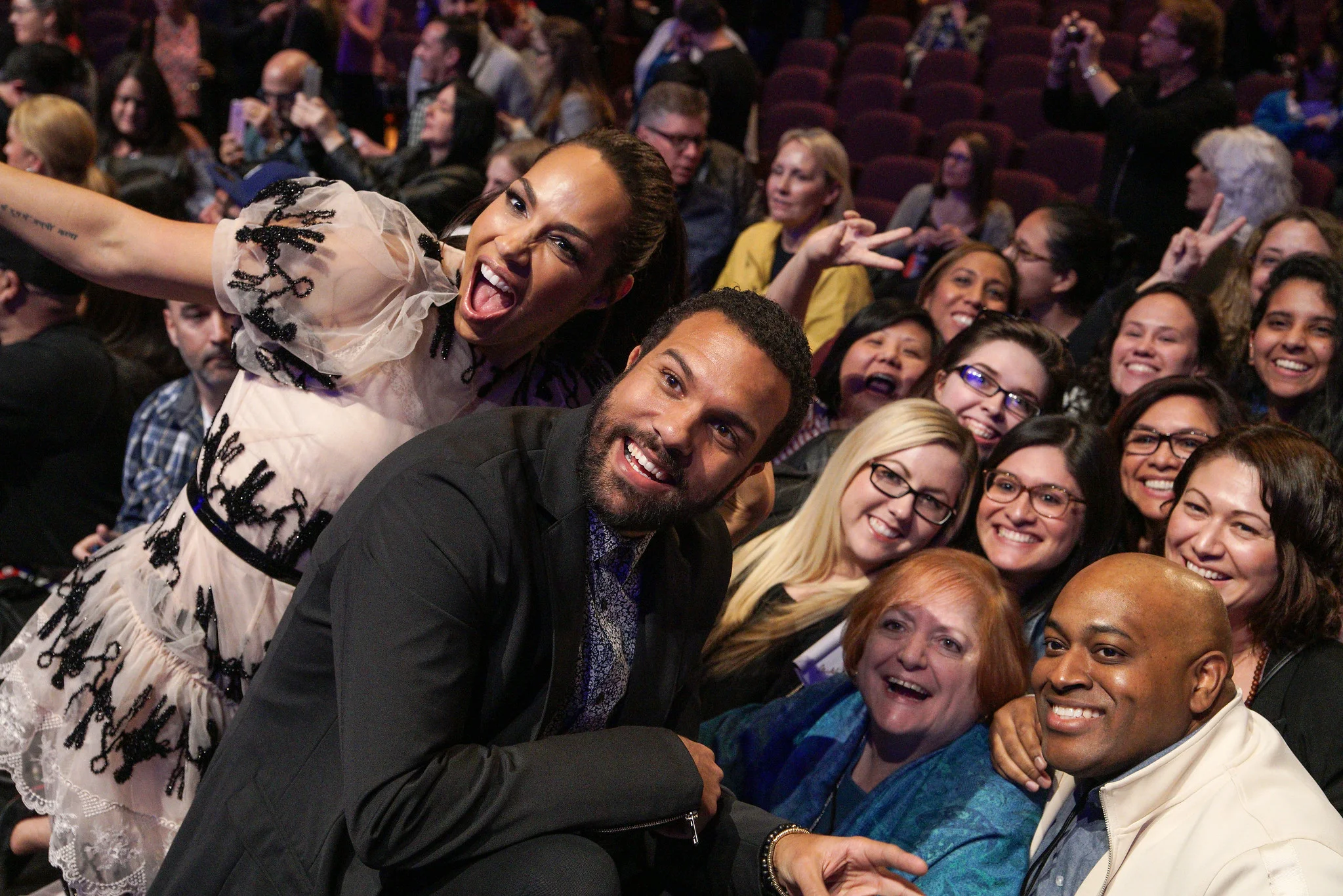 Amanda Brugel and O-T Fagbenle attend PaleyFest LA 2018 honoring The Handmaid's Tale, presented by The Paley Center for Media, at the DOLBY THEATRE on March 18, 2018 in Hollywood, California. Photo Credit: Emily Kneeter for the Paley Center