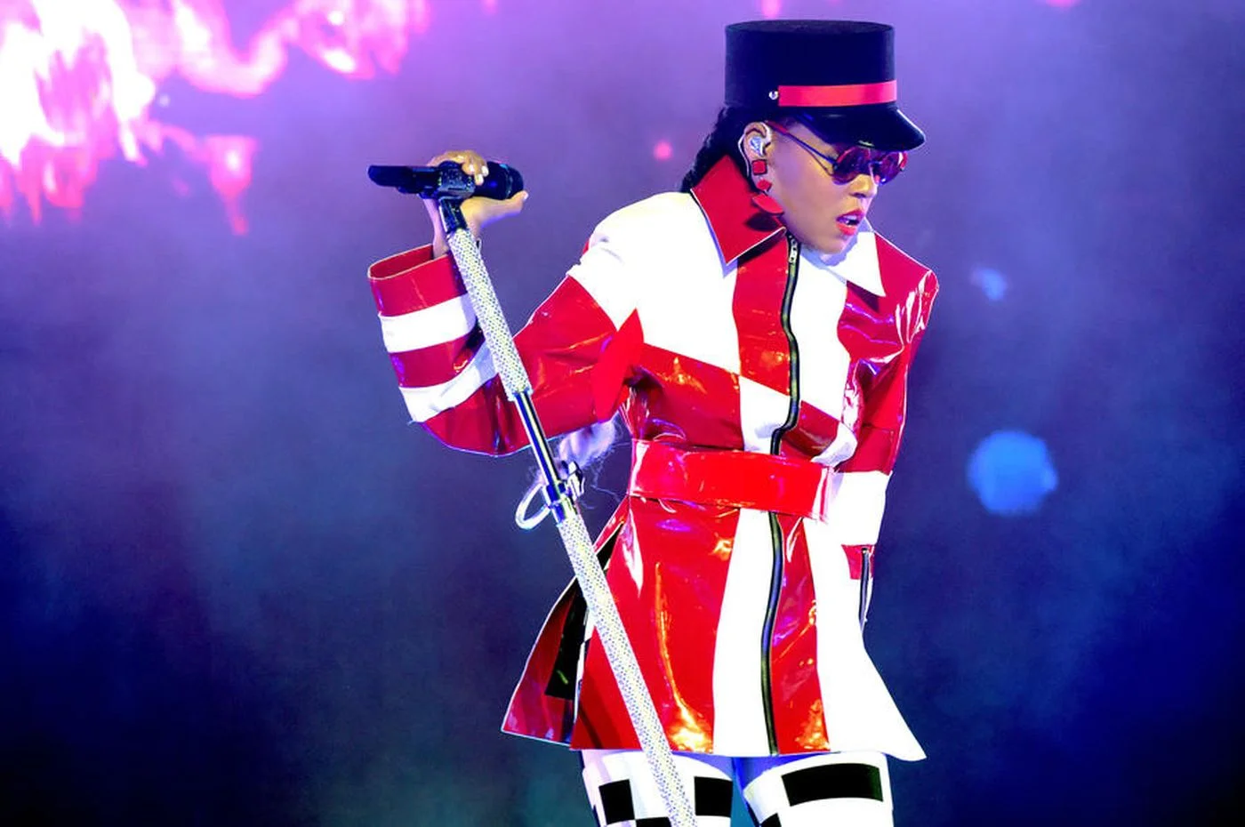 Janelle Monáe performs Thursday night at the Greek Theatre. (Kevin Winter / Getty Images)