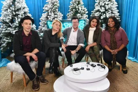 (L-R) Jim Parsons, Claire Danes, Silas Howard, Priyanka Chopra and Octavia Spencer attend The Vulture Spot, Park City, Utah during the 2018 Sundance Film Festival on January 21, 2018 in Park City, Utah. (Photo by Dia Dipasupil/Getty Images for Vulture)