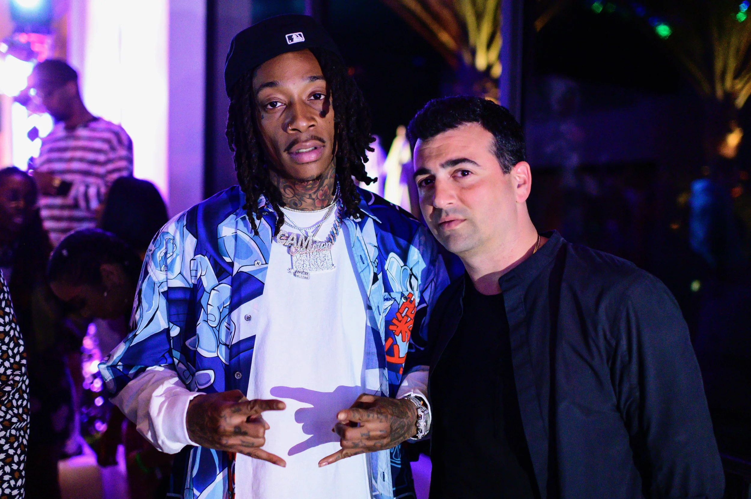 Wiz Khalifa with The h.wood Group’s John Terzian at the Poppy x Google event in the Coachella Valley.