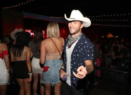 Staying hydrated with Penta Water, Scott Eastwood was spotted at The Neon Carnival with "POKÉMON Detective Pikachu" and The LG Mobile Experience on April 27, 2019 in Thermal, California. (Photo by Jerritt Clark| Getty Images for Neon Carnival)