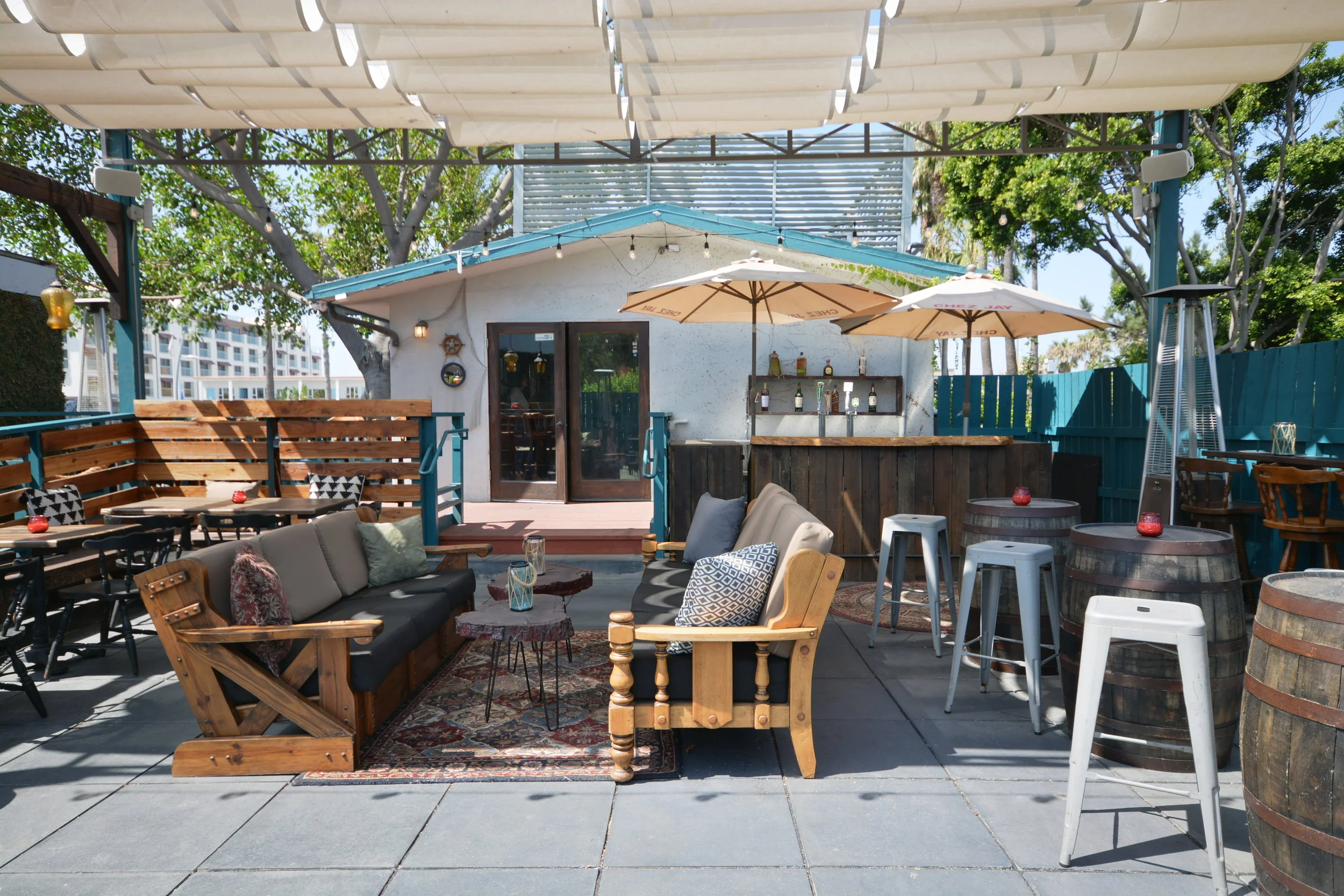 The Backyard at Chez Jay - your new local favorite! Photo Credit: acuna-hansen