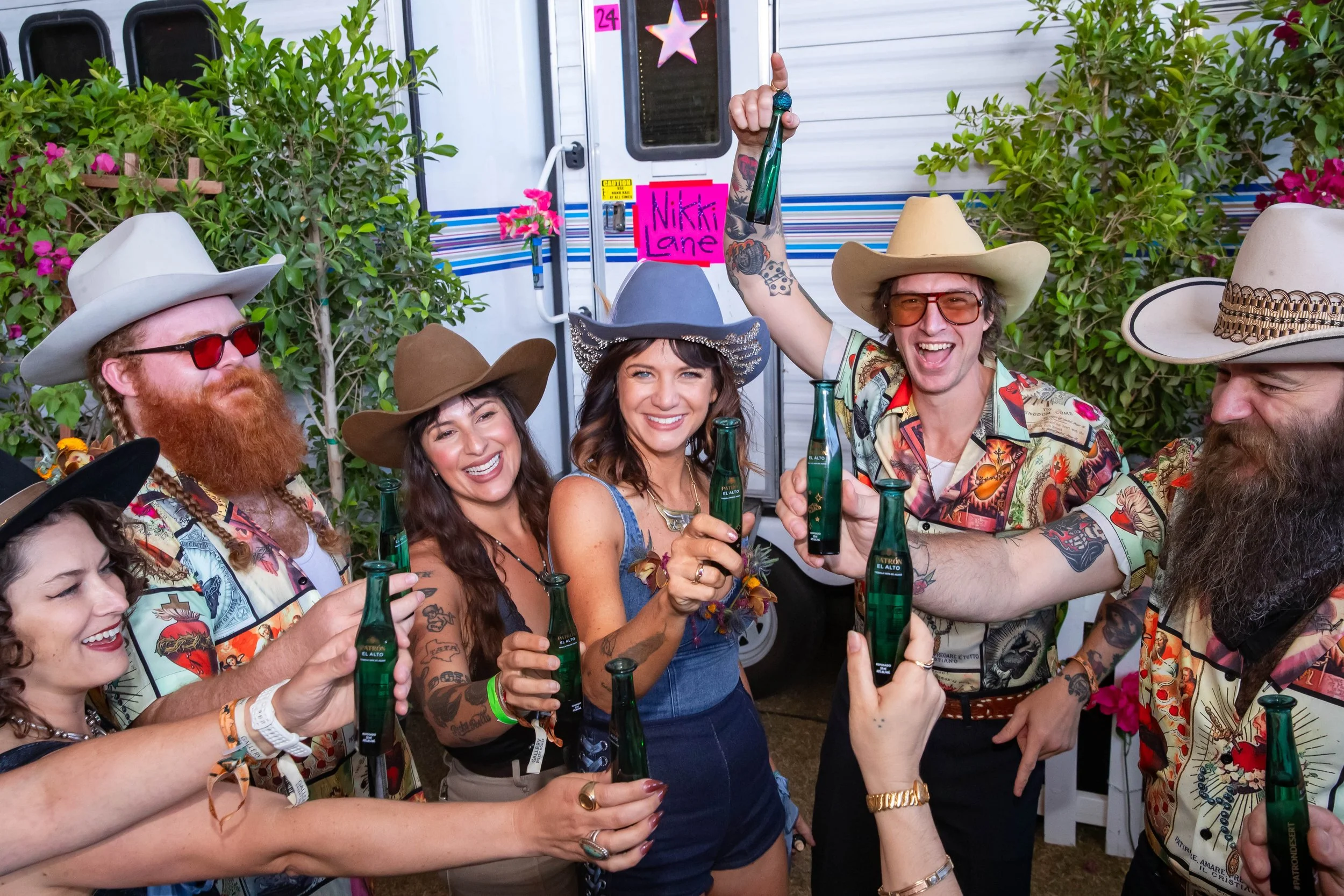 Nikki Lane toast to her Stagecoach performance with the PATRÓN EL ALTO Minis on Friday, April 25, 2025. Photo Credit: Steven Blanco