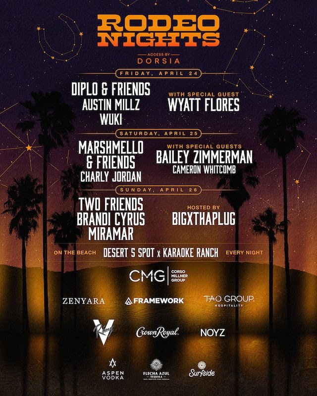 Rodeo Nights 2026 taps Diplo, Marshmello, Bailey Zimmerman, BigXThaPlug &amp; More to Light up ZENYARA