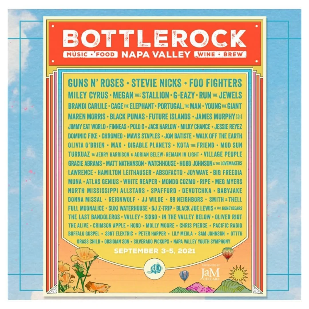 To say I'm excited would be an understatement. BottleRock returns to wine country over labor day weekend! 3-day tickets are sold out but grab your single day while you have the chance! Daily lineup will be announced THIS MONDAY! Click the #linkinbio
