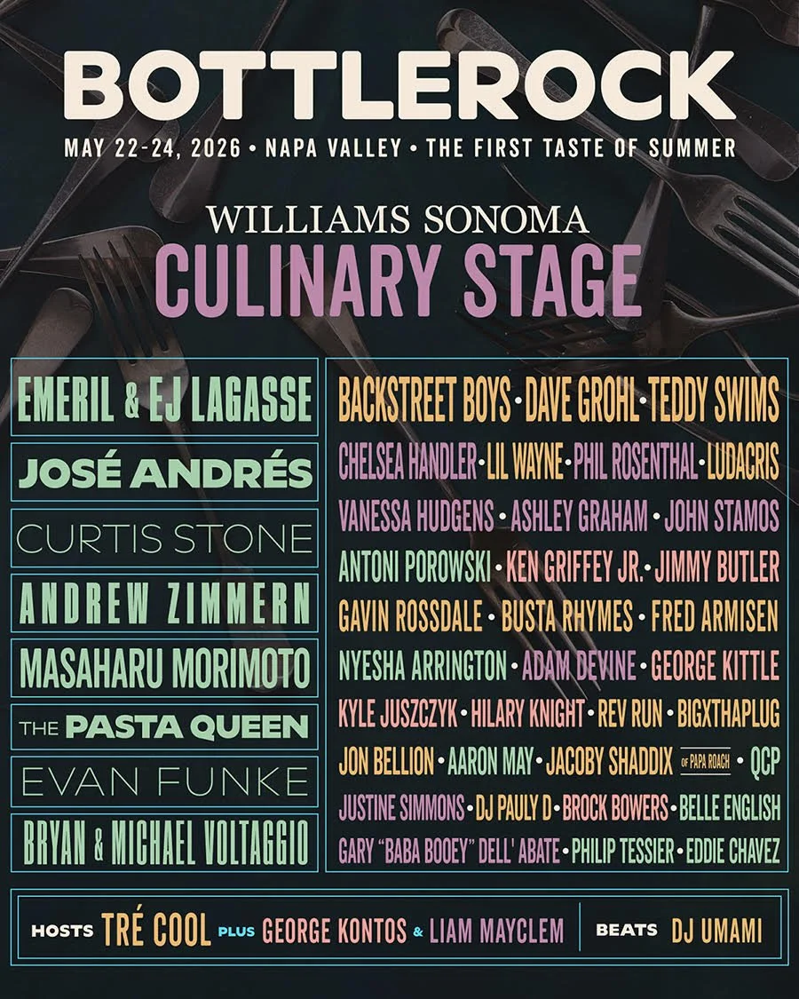 BottleRock Debuts Williams Sonoma Culinary Stage + Our Top Picks for Bites Over the Weekend