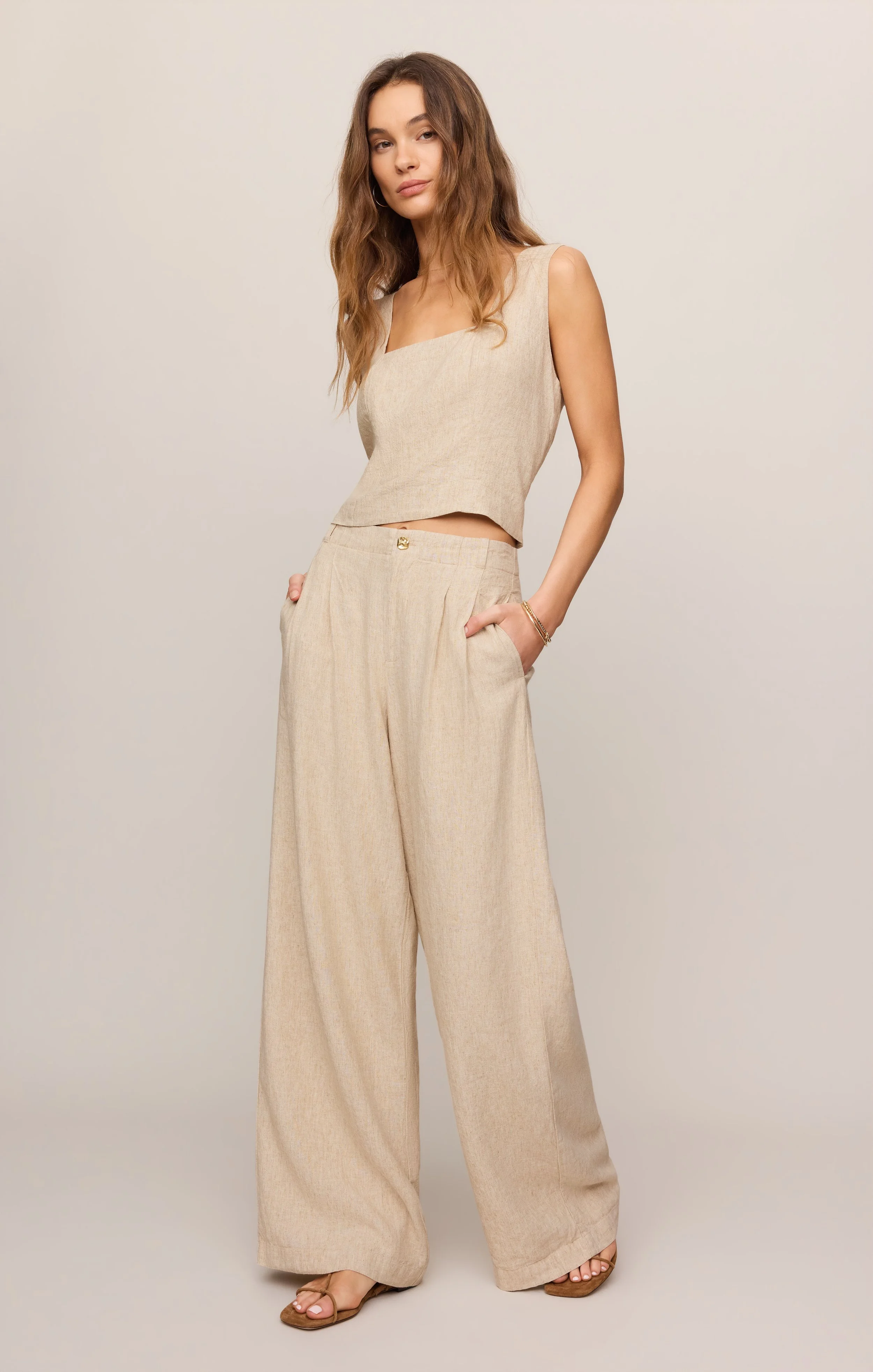MAGNOLIA LINEN TOP FLAX, FULL LOOK, 2.jpg