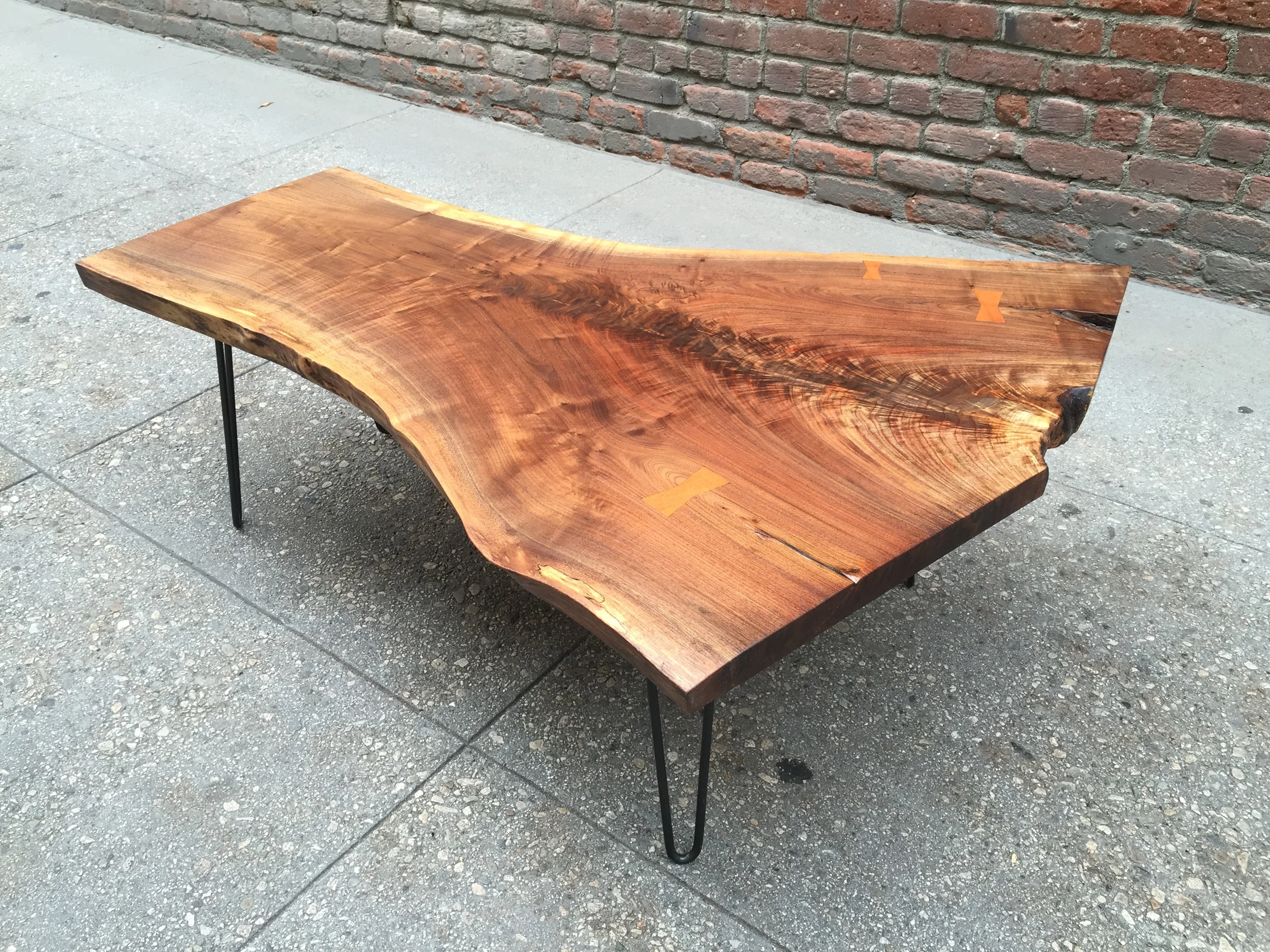 SOLD Stunning Black Walnut, Live Edge Coffee Table P10269