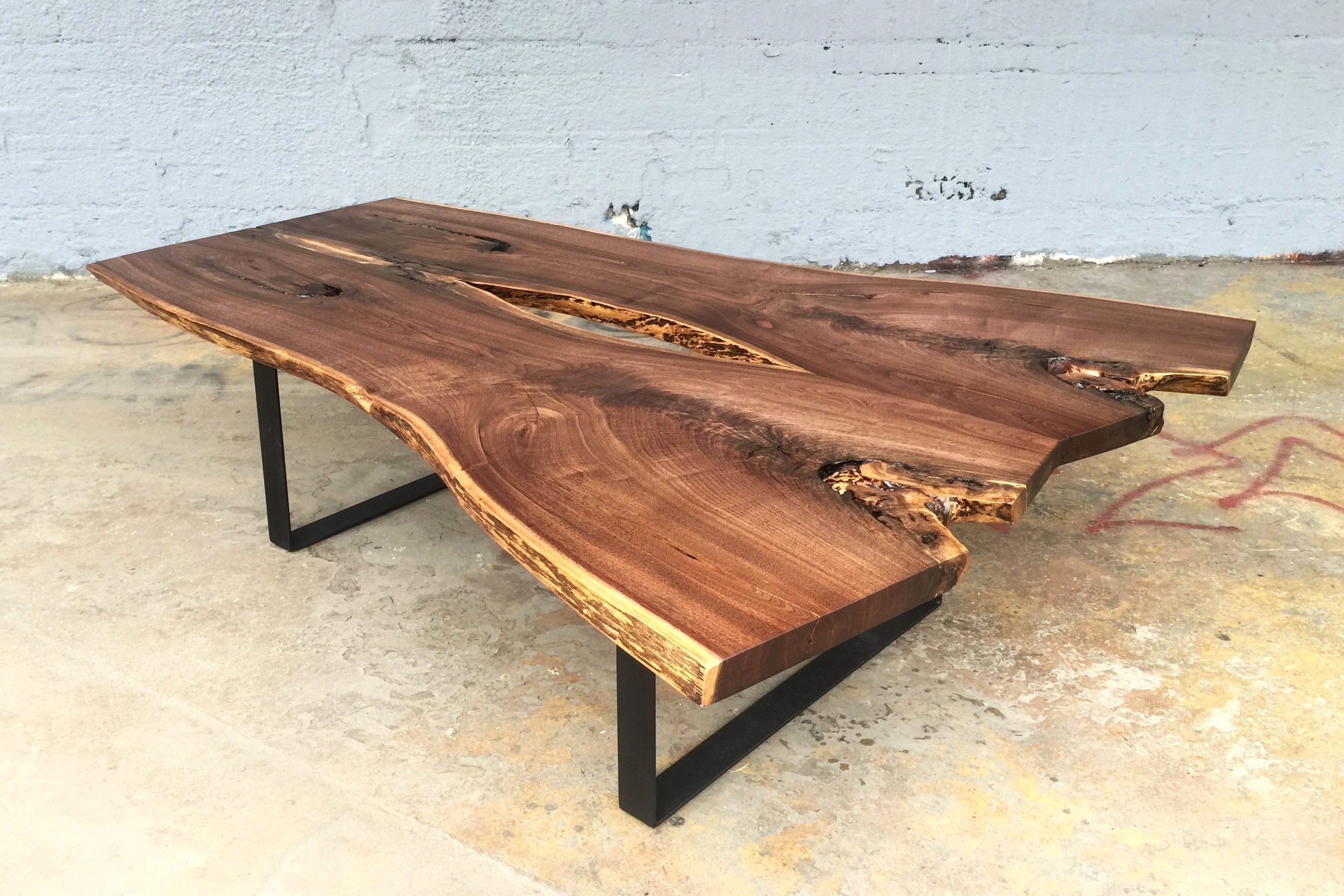 Sold Large Bookmatched Crotched Black Walnut Live Edge Coffee