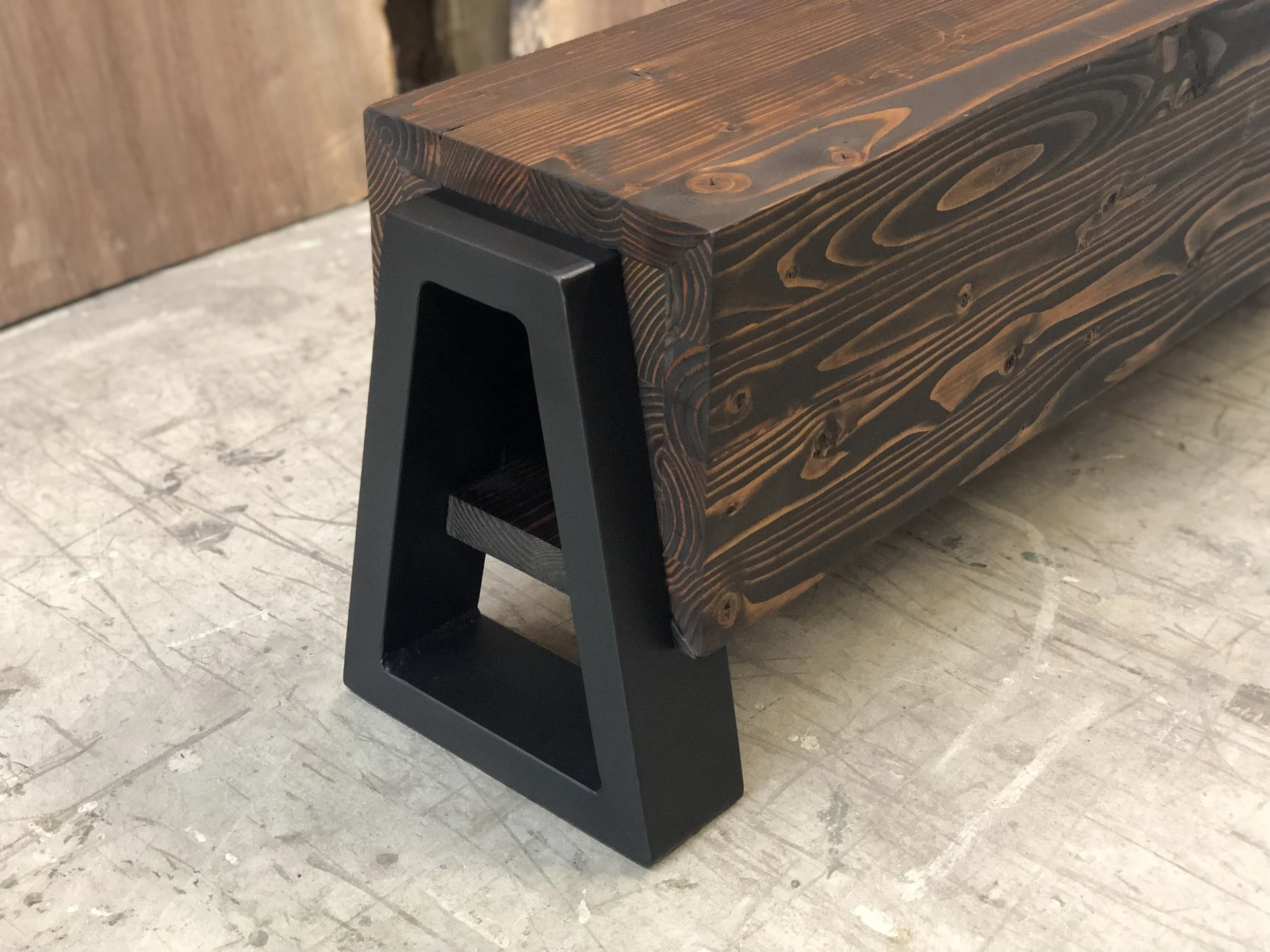 Aspen - Custom Modern Bench — Pasadenaville Live Edge Wood Slab Tables ...