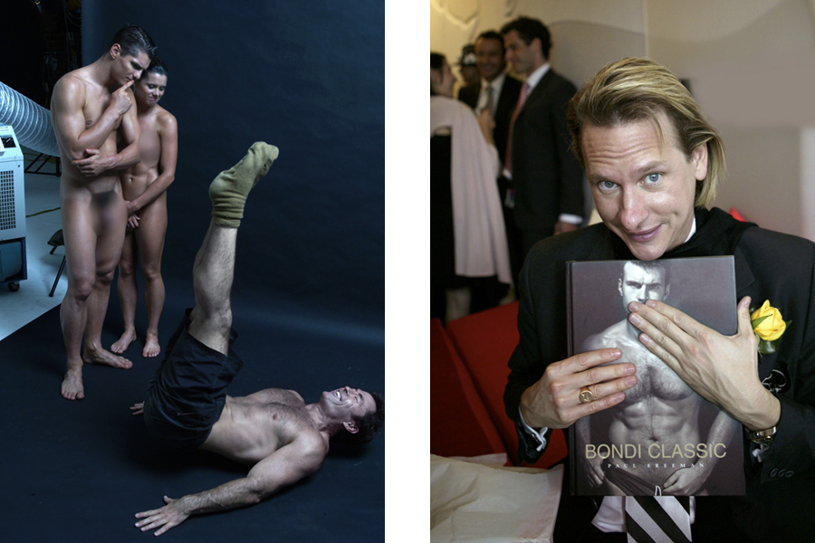   Left:Carson Kressley from “Queer Eye For The Straight Guy” pictured with Paul’s first book&nbsp;at a launch in Sydney.    Right: Paul showing the models how it's done!  