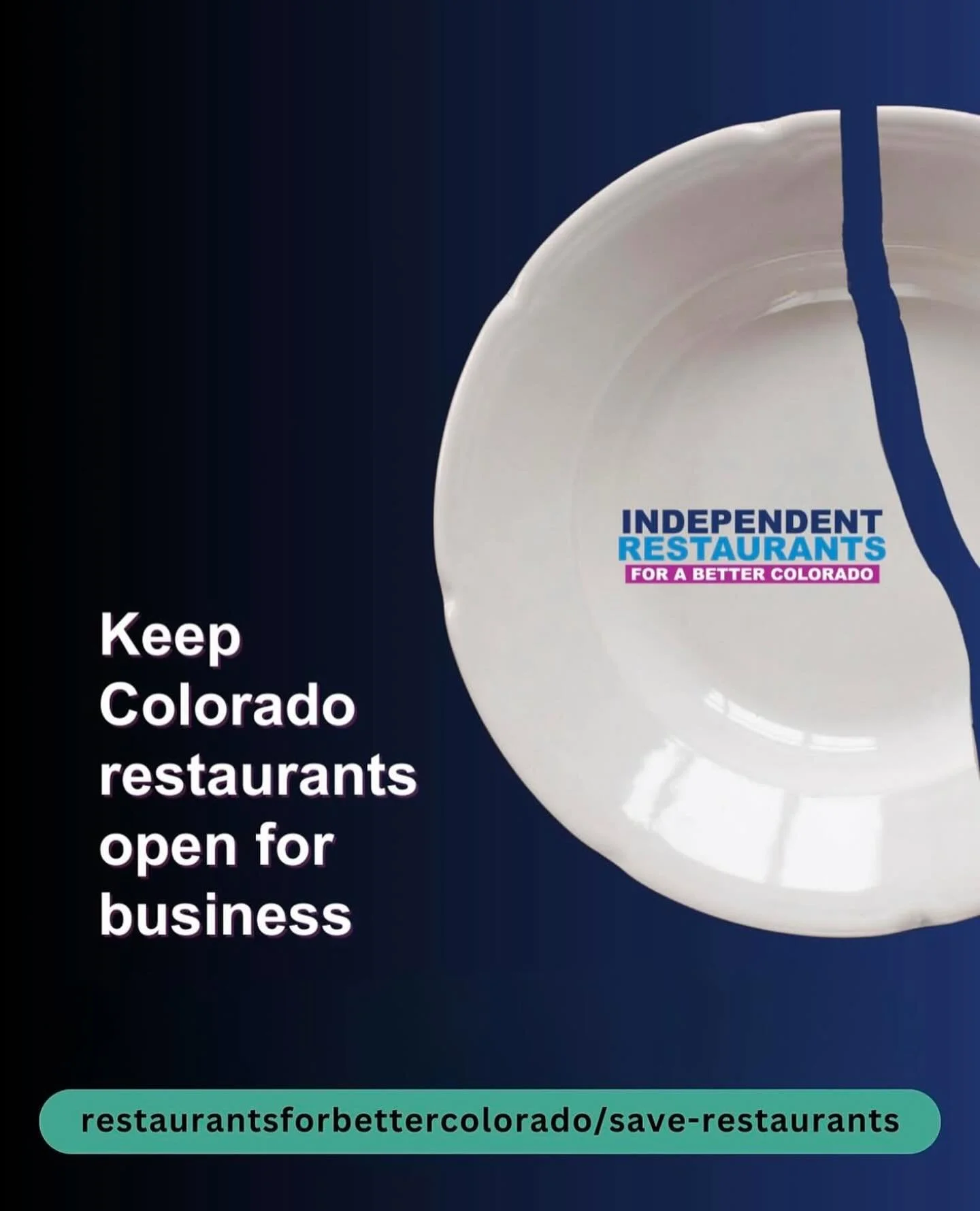 Independent restaurants are closing every single day in Colorado. In just three years, Denver has lost 22% of its restaurants.

We want our restaurants and teams to thrive, but we have to stay open for that to happen.

We stand with Independent Resta