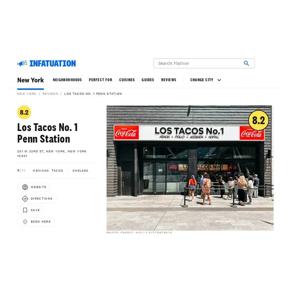 The Infatuation on Los Tacos No. 1 Penn Station