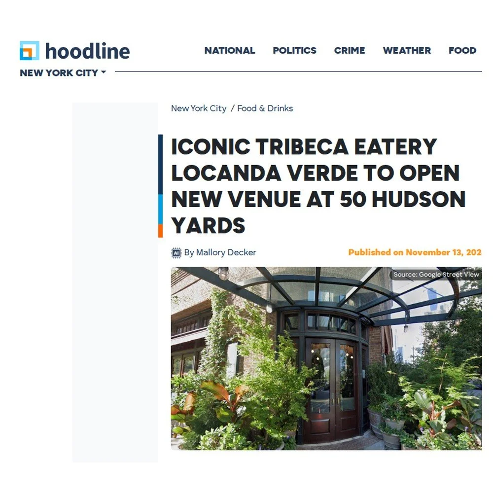 Locanda Verde Opens at 50 Hudson Yards