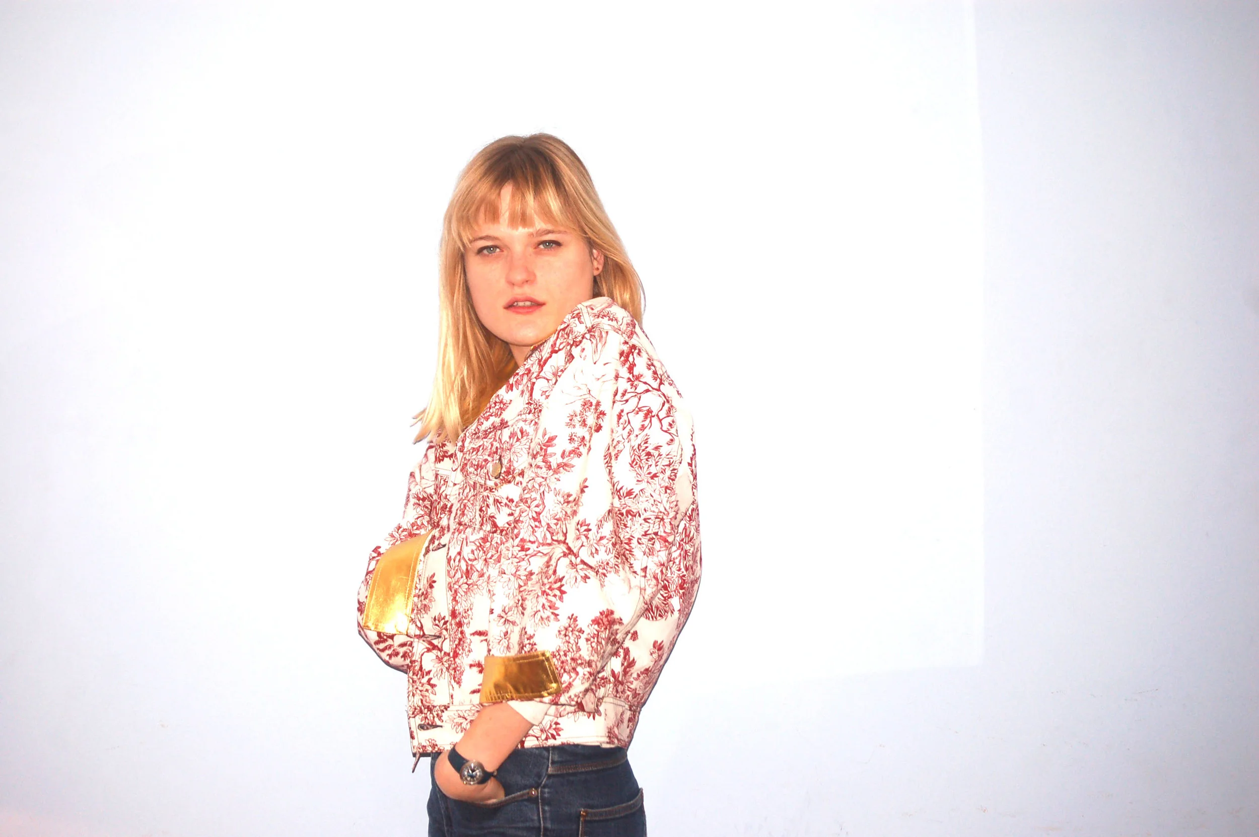 Wall Denim Red, cotton & lambskin 290€