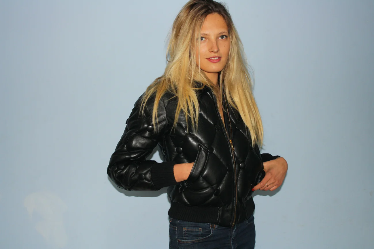 Chesterfield Jacket Black, lambskin & fur 850€