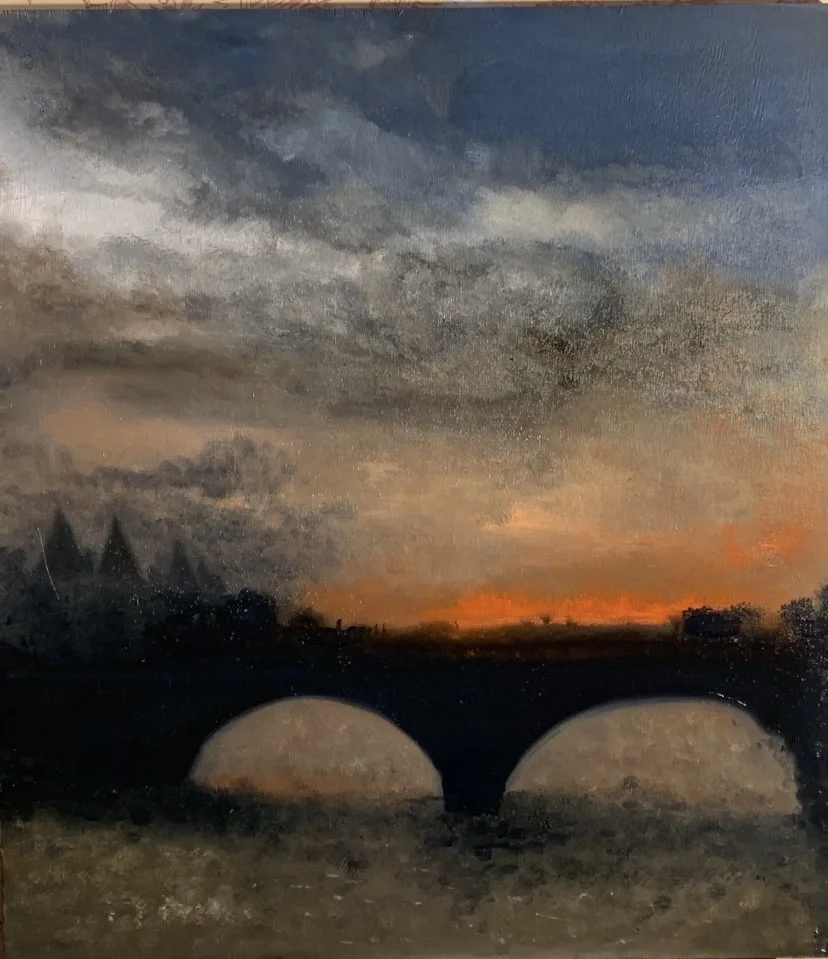  La Seine, Huile sur Bois, 60x50 cm 