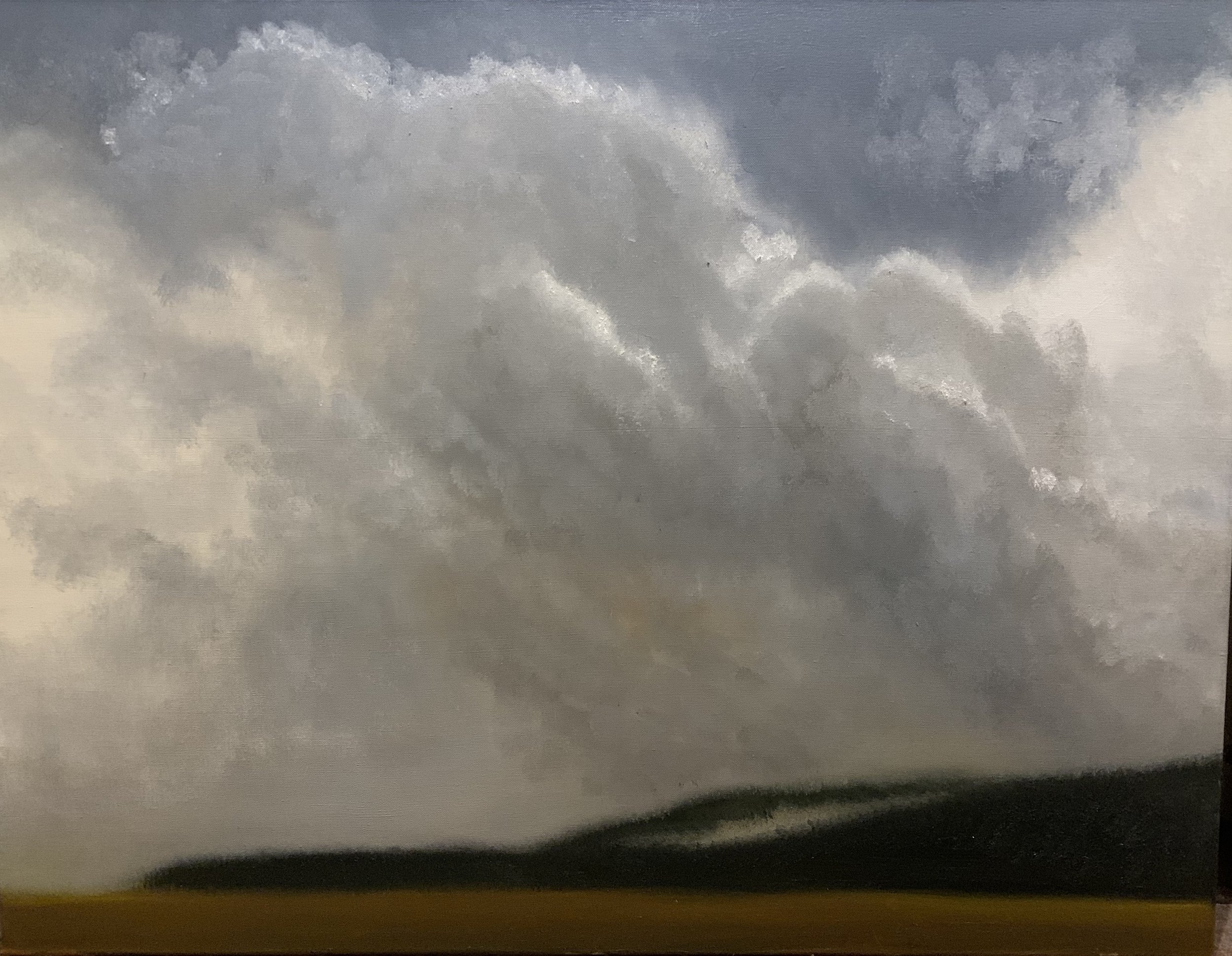  Pendant que les Champs Brûlent, Huile sur toile, 89 x 116 cm 